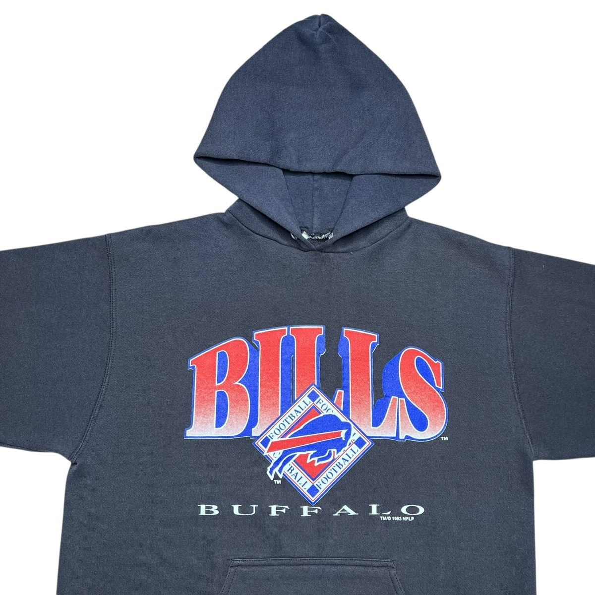 NFL Vintage 90s NFL Buffalo Bills Trench Ultra Spell Out Hoodie Size US L / EU 52-54 / 3 - 4 Thumbnail