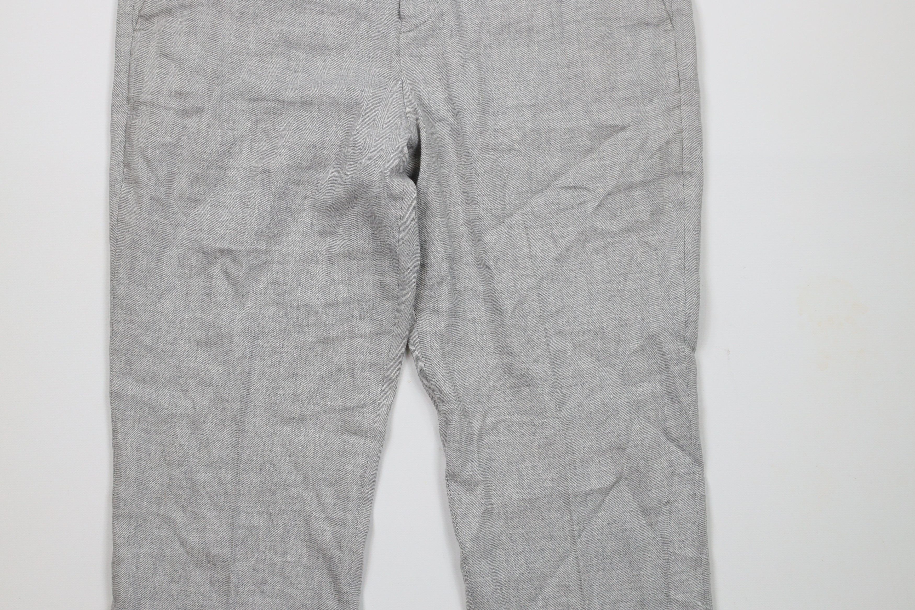 Express × Vintage Express Linen Blend Chinos Chino Pants Trousers Gray Size US 33 - 3 Thumbnail