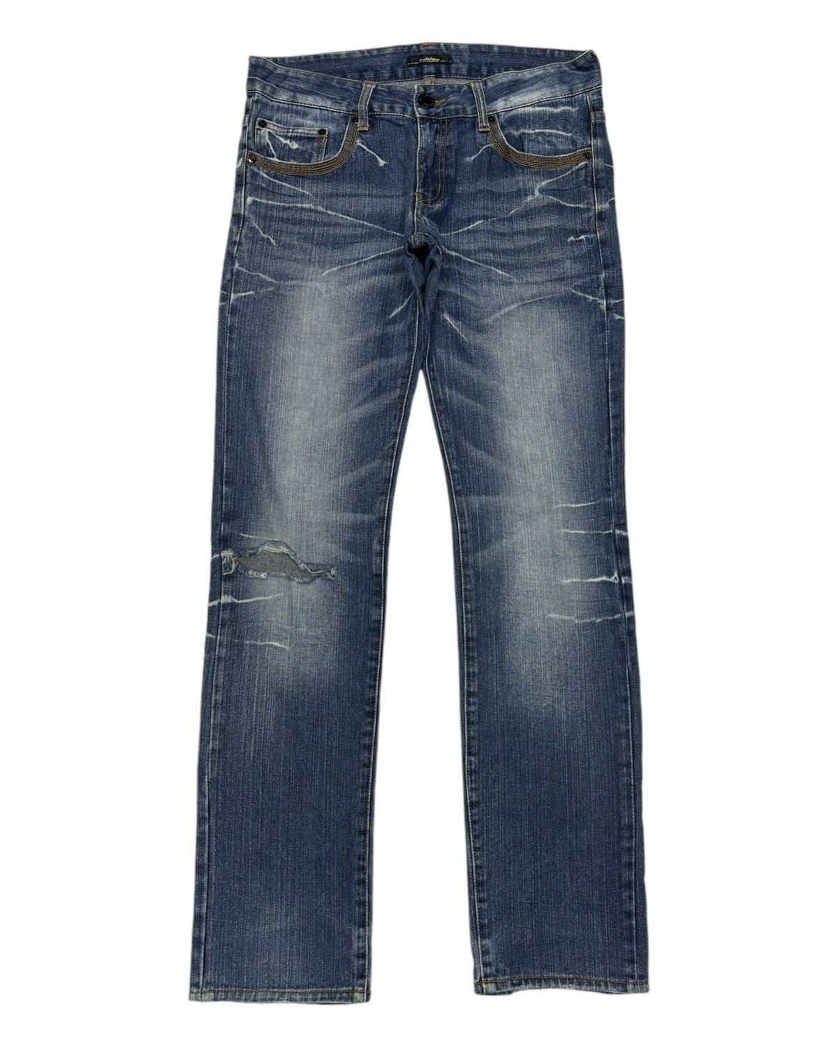 Hysteric Glamour DOUBLEFOCUS CLAWMARK DISTRESSED DENIM JEANS Size US 31 - 7 Thumbnail