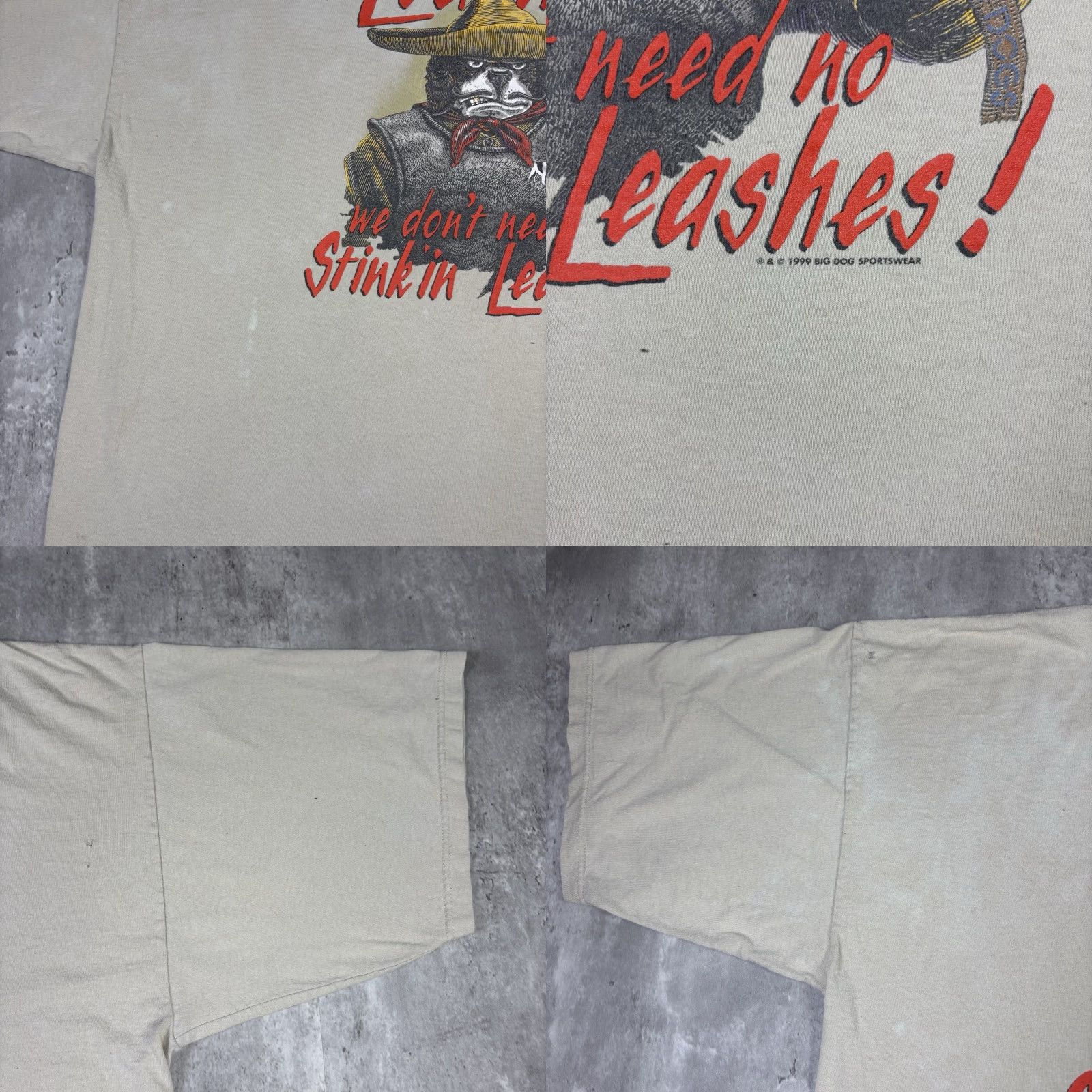 Big Dogs VINTAGE Big Dogs T Shirt Double Sided Graphic Print 2XL Adult Mens 90s Brown Cotton Crew Neck Short Sleeve Graphic Print Size US XXL / EU 58 / 5 - 8 Thumbnail