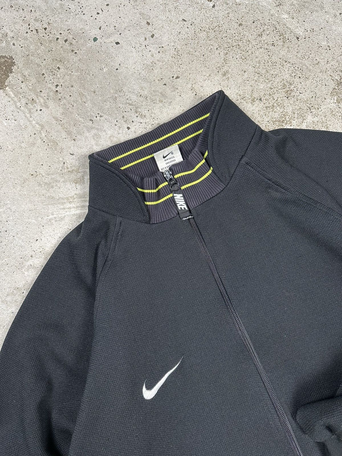 Nike Vintage 90s Nike Black Neon Track Jacket Multi Swoosh Logo Size US XL / EU 56 / 4 - 5 Thumbnail