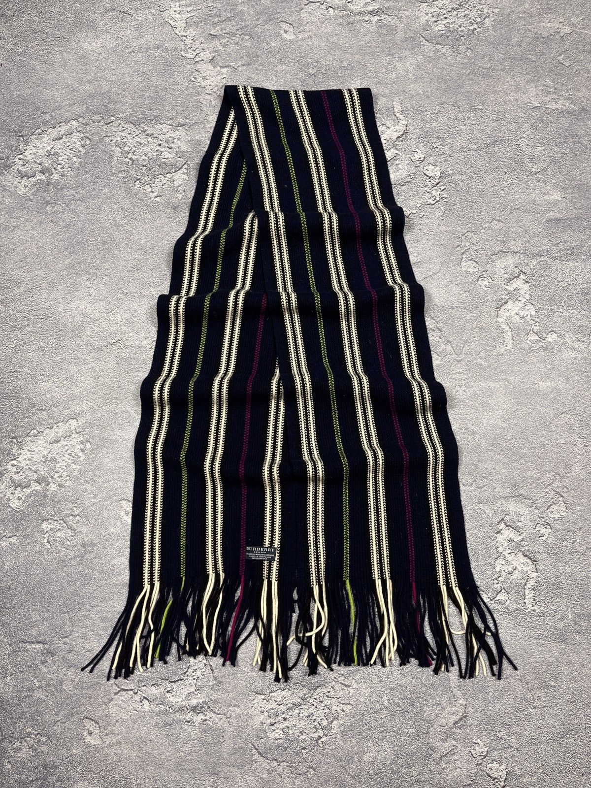 Burberry × Vintage Vintage 90s Burberry Scarf Knit Muffle Neckwear Size ONE SIZE - 1 Thumbnail