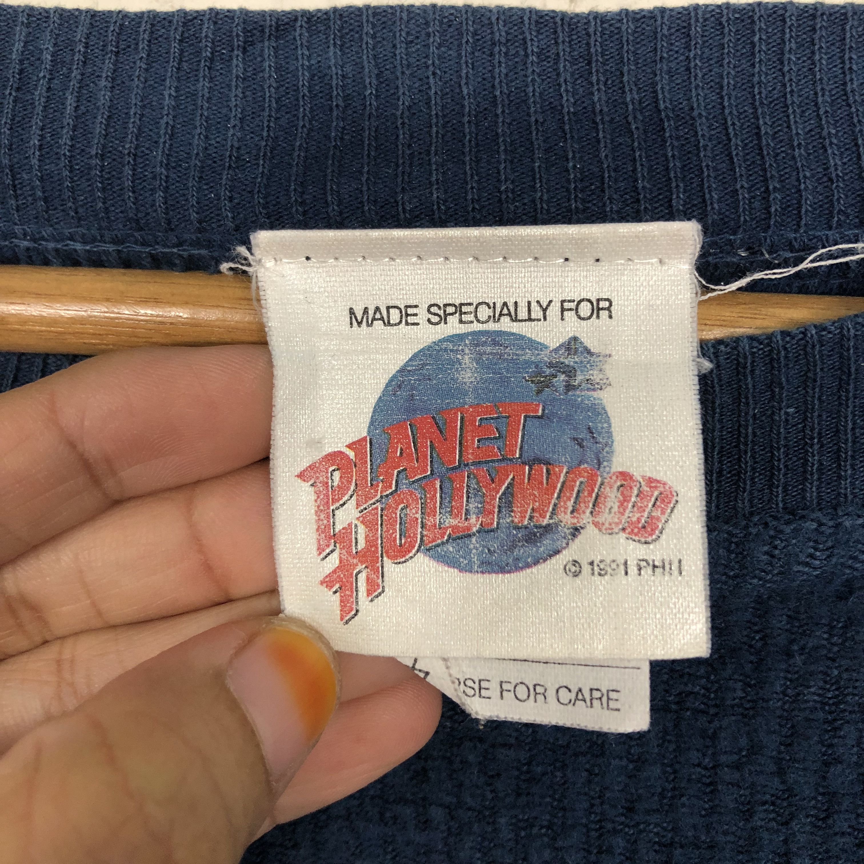 Japanese Brand 📌Vintage Sweatshirt Crewneck Planet Hollywood Big Logo Size US M / EU 48-50 / 2 - 14 Thumbnail