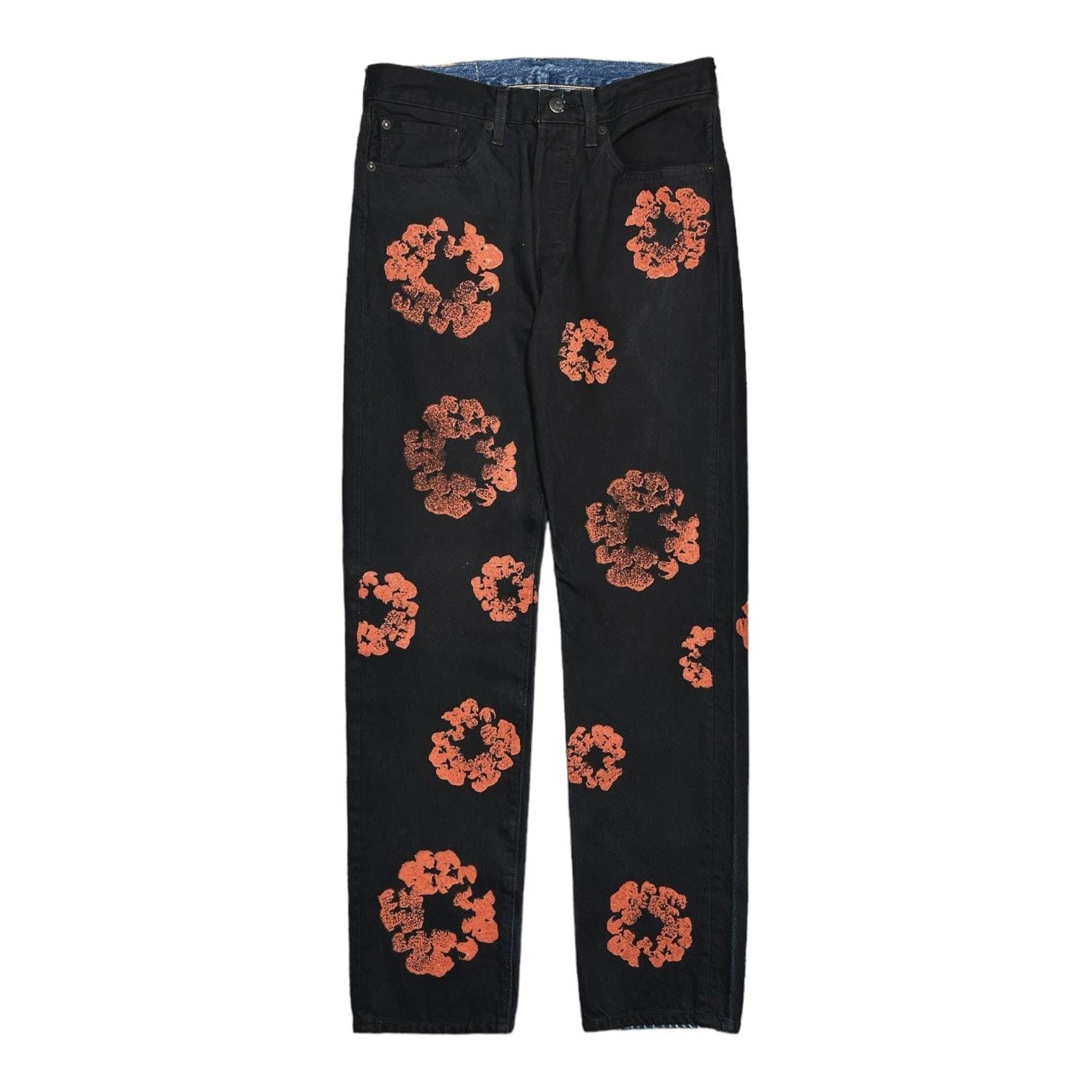 DENIM TEARS Levi's Cotton Wreath Jeans Black Red Clay Size US 31 - 1 Thumbnail