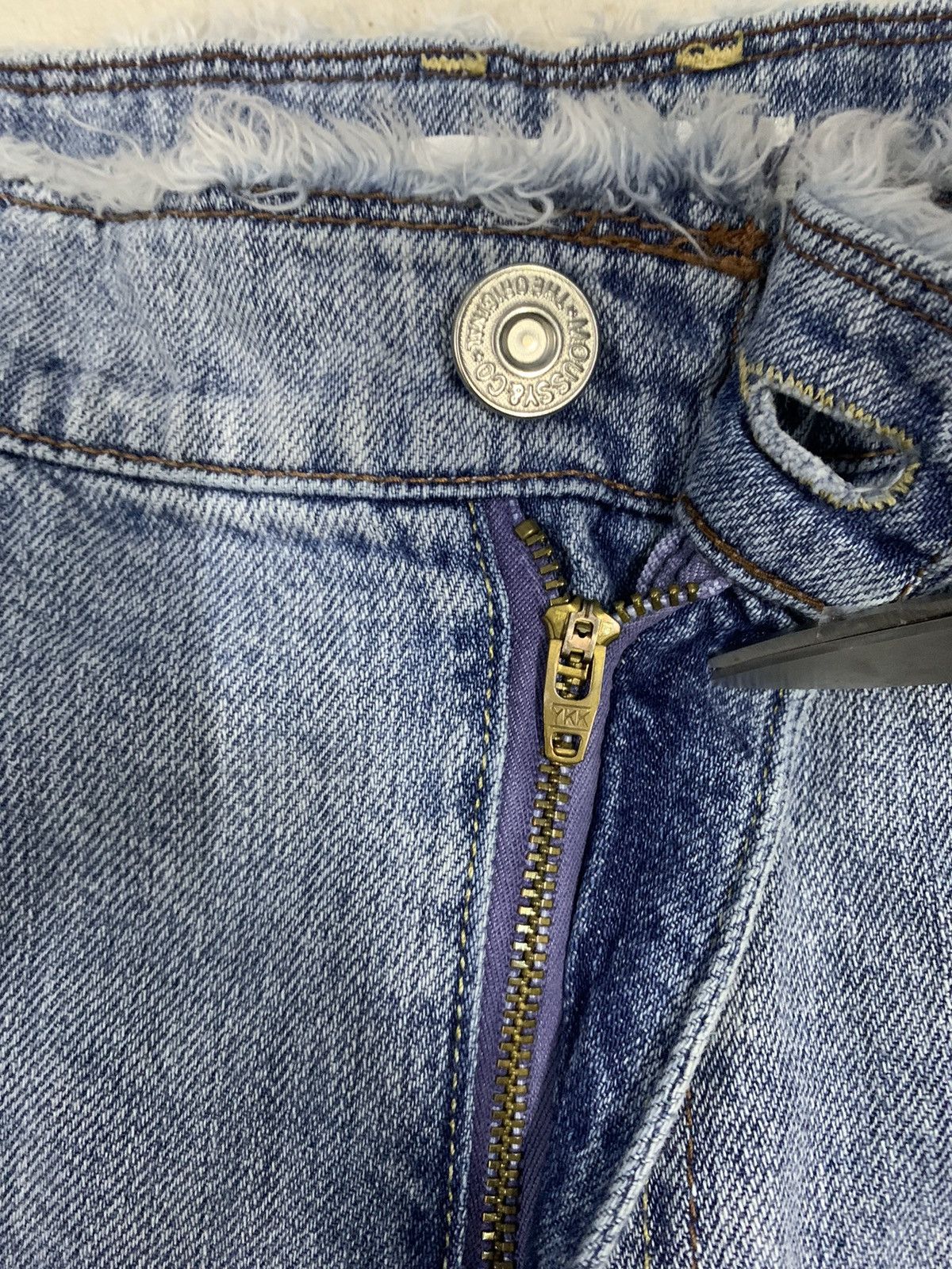 Japanese Brand Japanese Moussy High Waisted Baggy Wide Frayed Leg Jeans Size 27" / US 4 / IT 40 - 5 Thumbnail