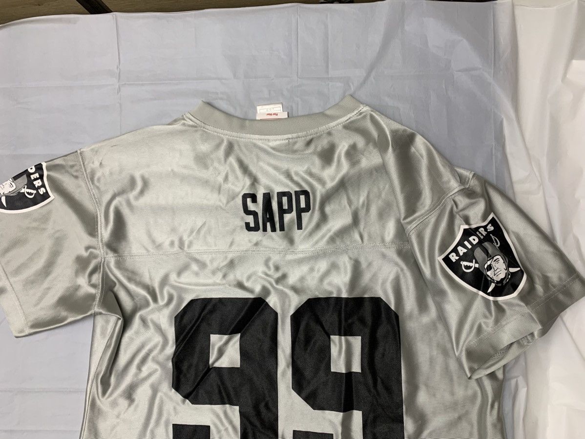 NFL Vintage NFL Oakland Raiders Warren Sapp Jersey Womens Large Size L / US 10 / IT 46 - 4 Thumbnail