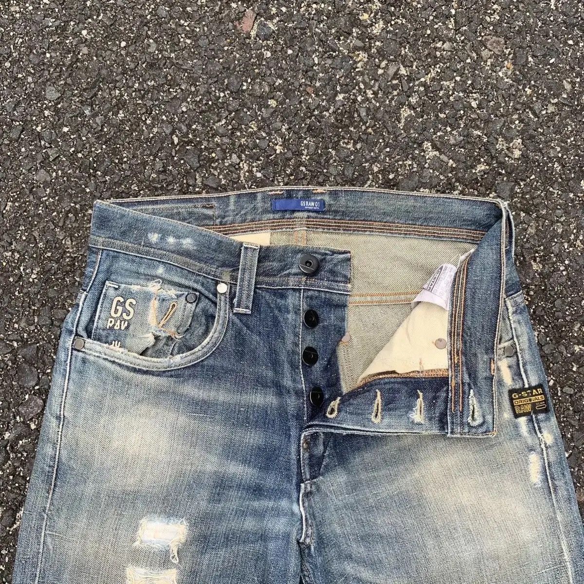 G-Star STEALS💥G-Star Raw Denim 30x33 Jeans Ripped Pants Made Italy Size US 30 / EU 46 - 10 Thumbnail