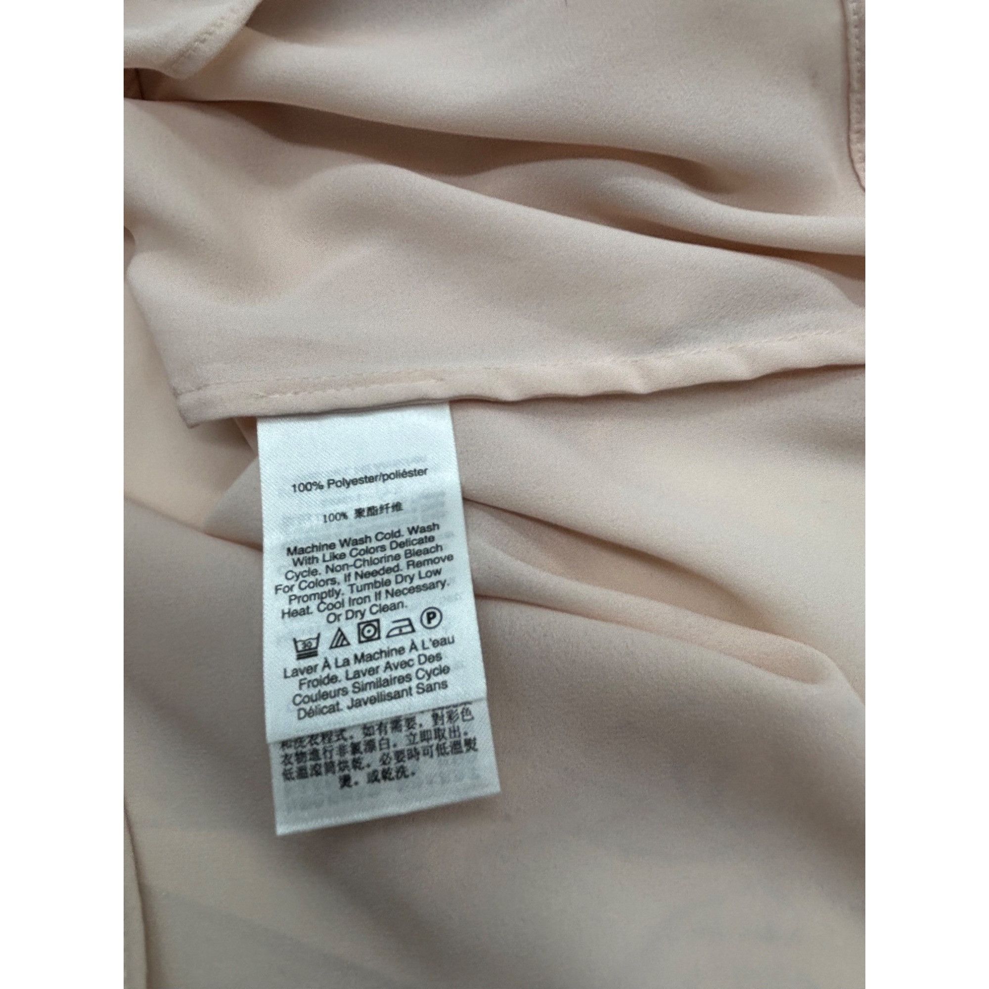 DKNY DKNY Ruffled Cape Top, Blush, Sz. XS-DISCOLORED Size XS / US 0-2 / IT 36-38 - 6 Thumbnail
