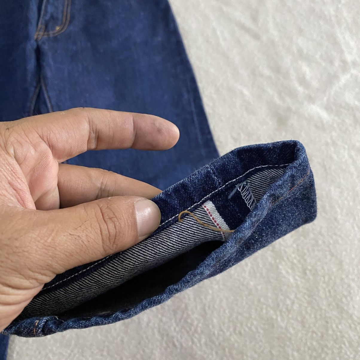 Edwin × Vintage Vintage 80's Edwin Blue Jeans Selvedge w29 Size US 29 - 4 Thumbnail