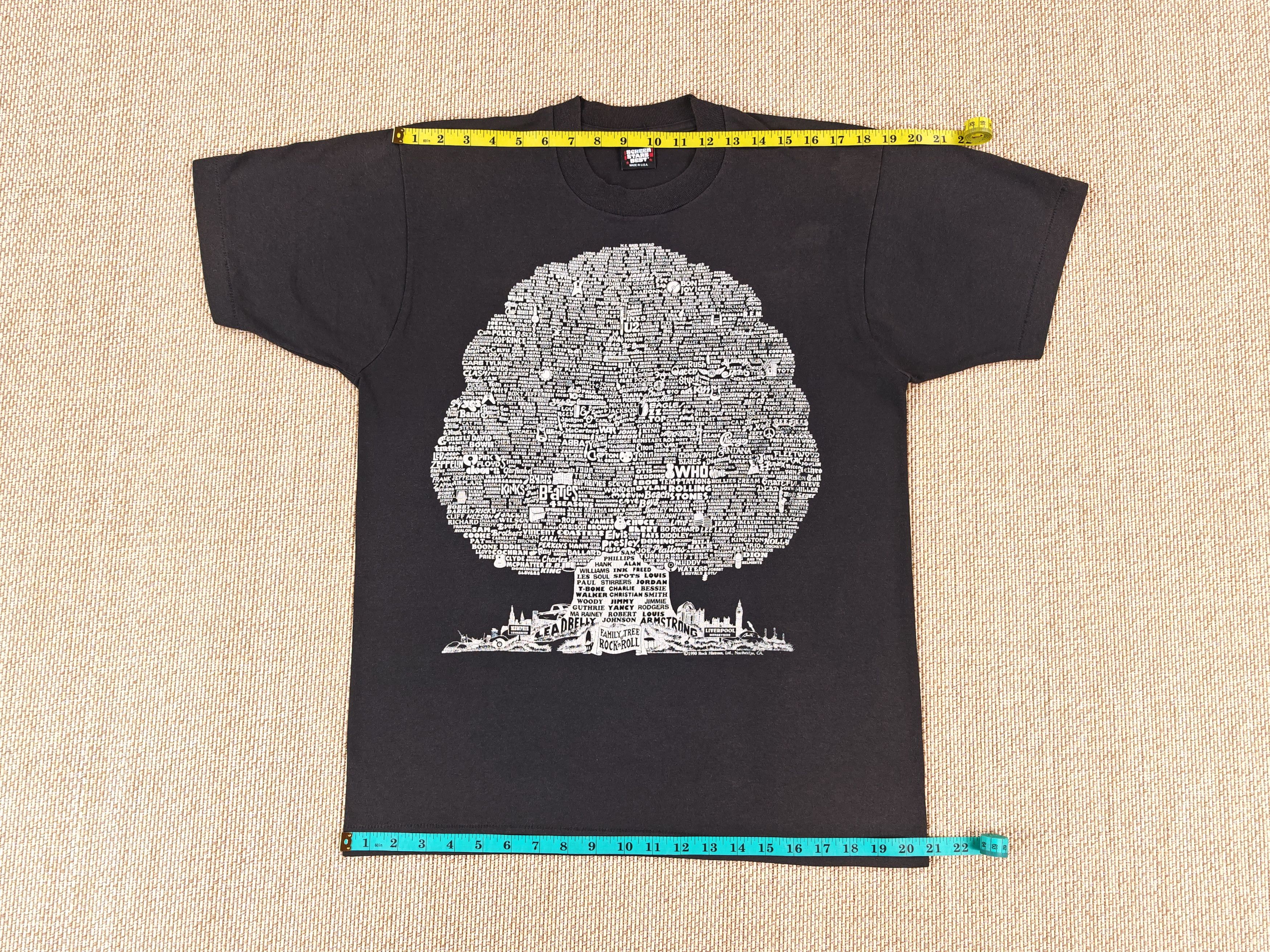 Vintage Vintage 1990s Family Tree Of Rock N Roll Tee Size US L / EU 52-54 / 3 - 4 Thumbnail