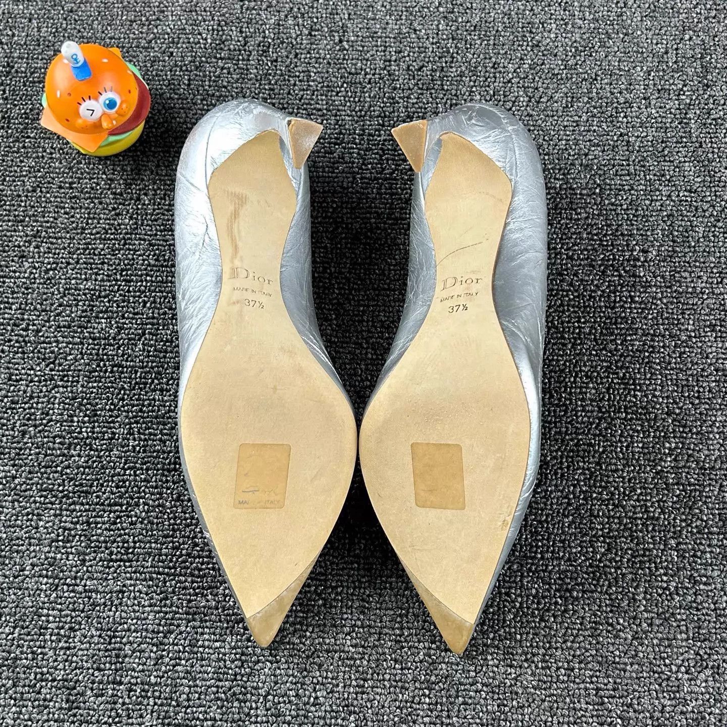 Dior Dior Silver Pointed Toe Heels Size 37.5 HB6239 Size US 7 / IT 37 - 6 Thumbnail