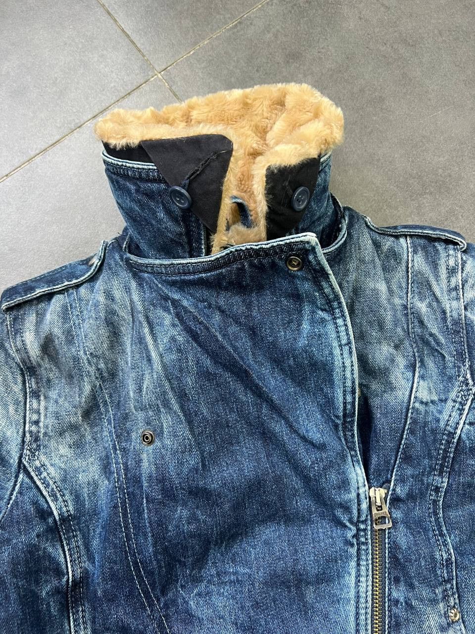 Diesel Crazy DIESEL Vintage Faux Fur Sherpa Washed Denim Jacket Size S / US 4 / IT 40 - 8 Thumbnail