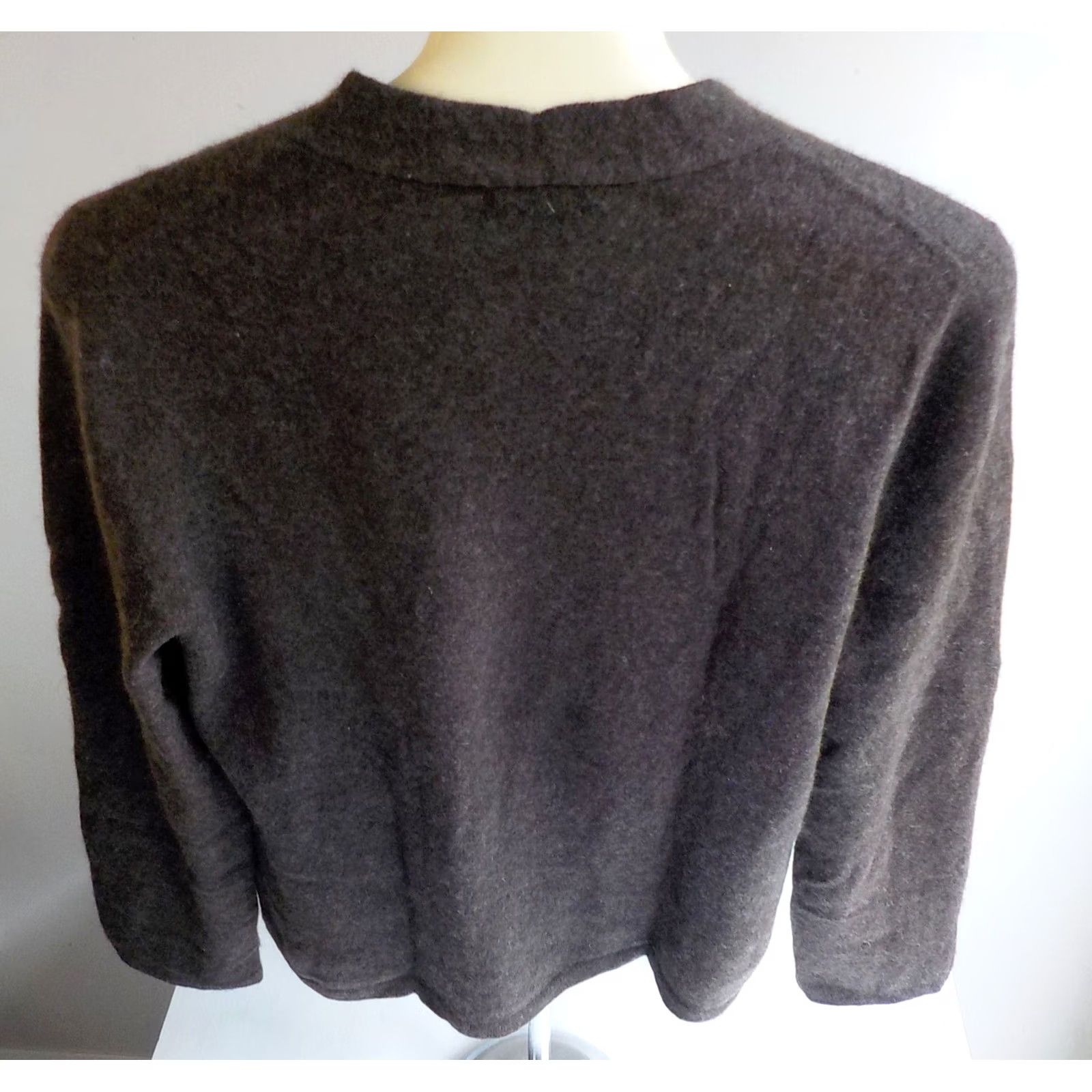 Vintage PHILOSOPHY 100% Cashmere V-neck Sweater Brown XL Women Pullover Size XL Mens Womens Girls Boys Size XL / US 12-14 / IT 48-50 - 4 Thumbnail