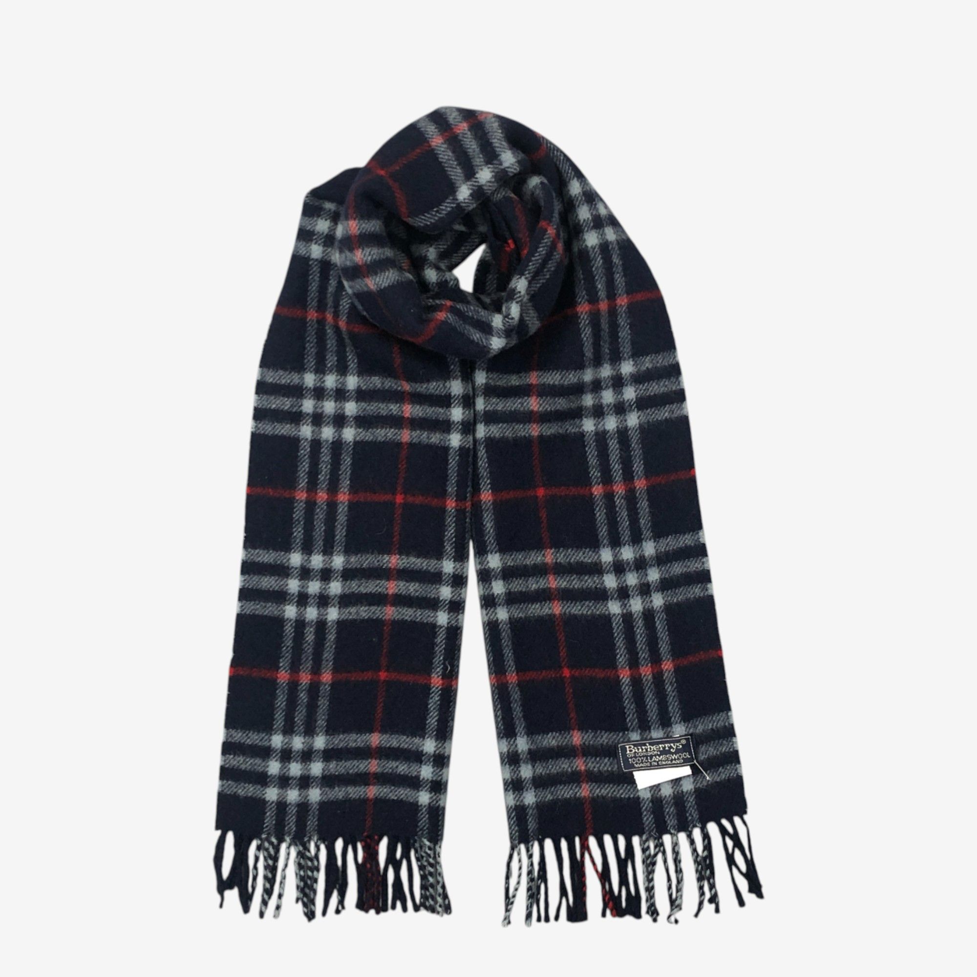 Burberry Vintage Burberry Scarf Muffler Wool Winter Check Scarves Size ONE SIZE - 1 Thumbnail