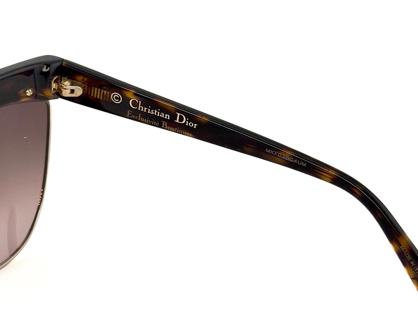 Christian Dior Monsieur CHRISTIAN DIOR METEORE Brown 24K Leaf Boutique Sunglasses Size ONE SIZE - 7 Thumbnail