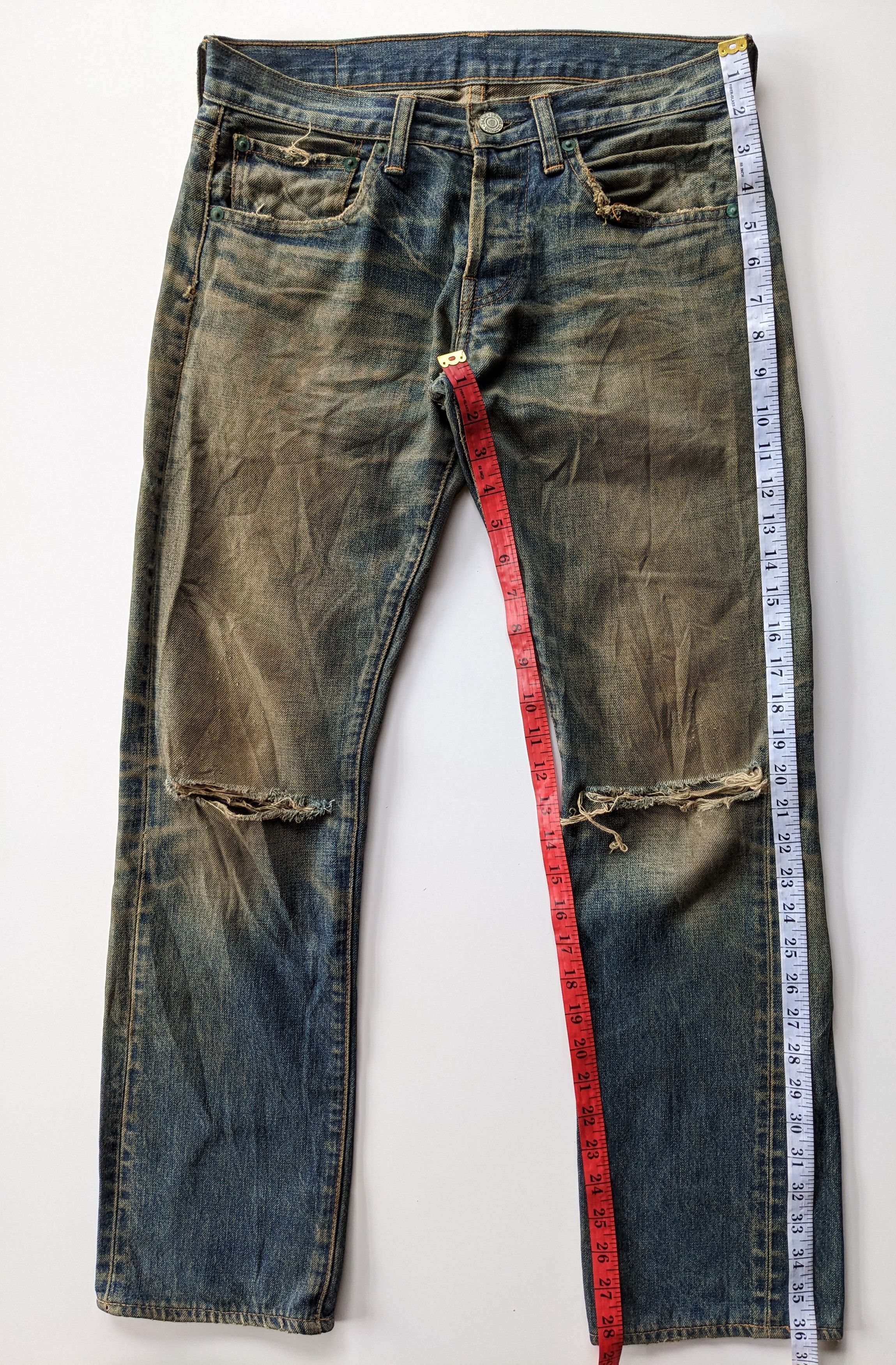 Denime Denime rusty distressed selvedge jeans Size US 31 - 11 Thumbnail
