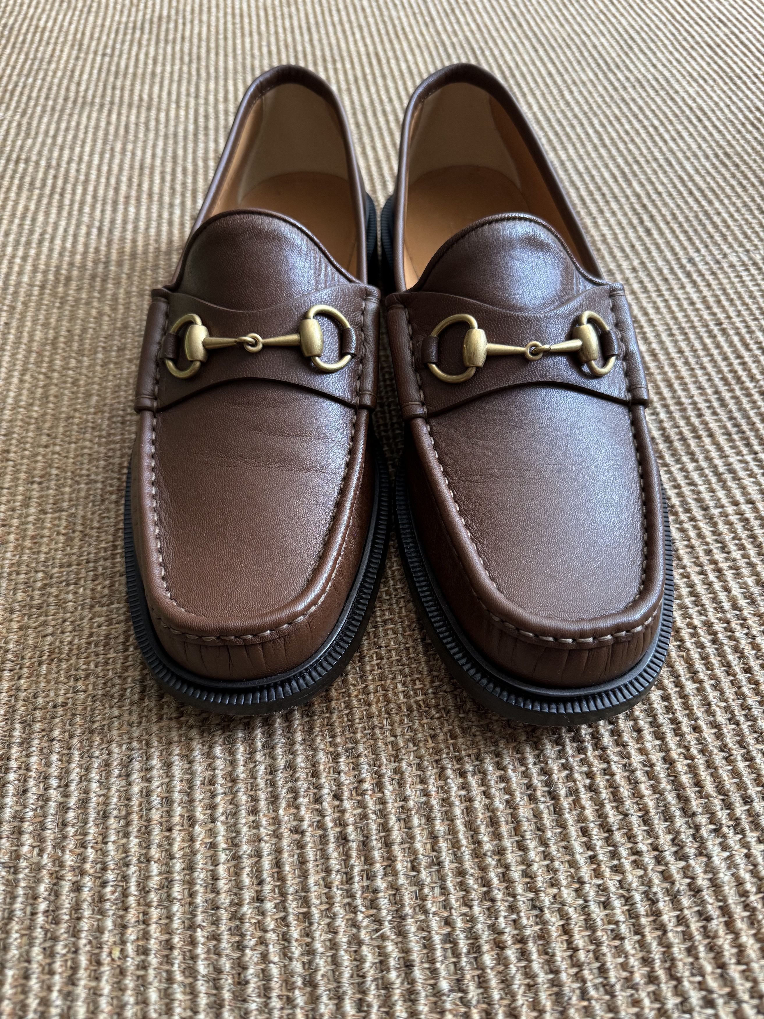 Gucci Gucci Mandala Goatskin Mens Horsebit Loafers 10 Brown Sugar Size US 10 / EU 43 - 1 Thumbnail