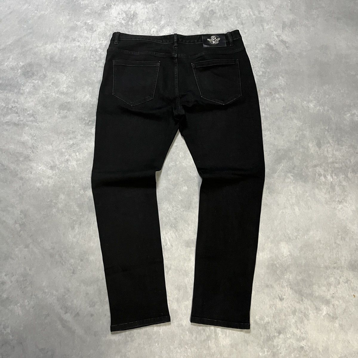Japanese Brand Rhinestone Skull Embellished Denim Punk Rock Luxury Jeans Size US 38 / EU 54 - 8 Thumbnail