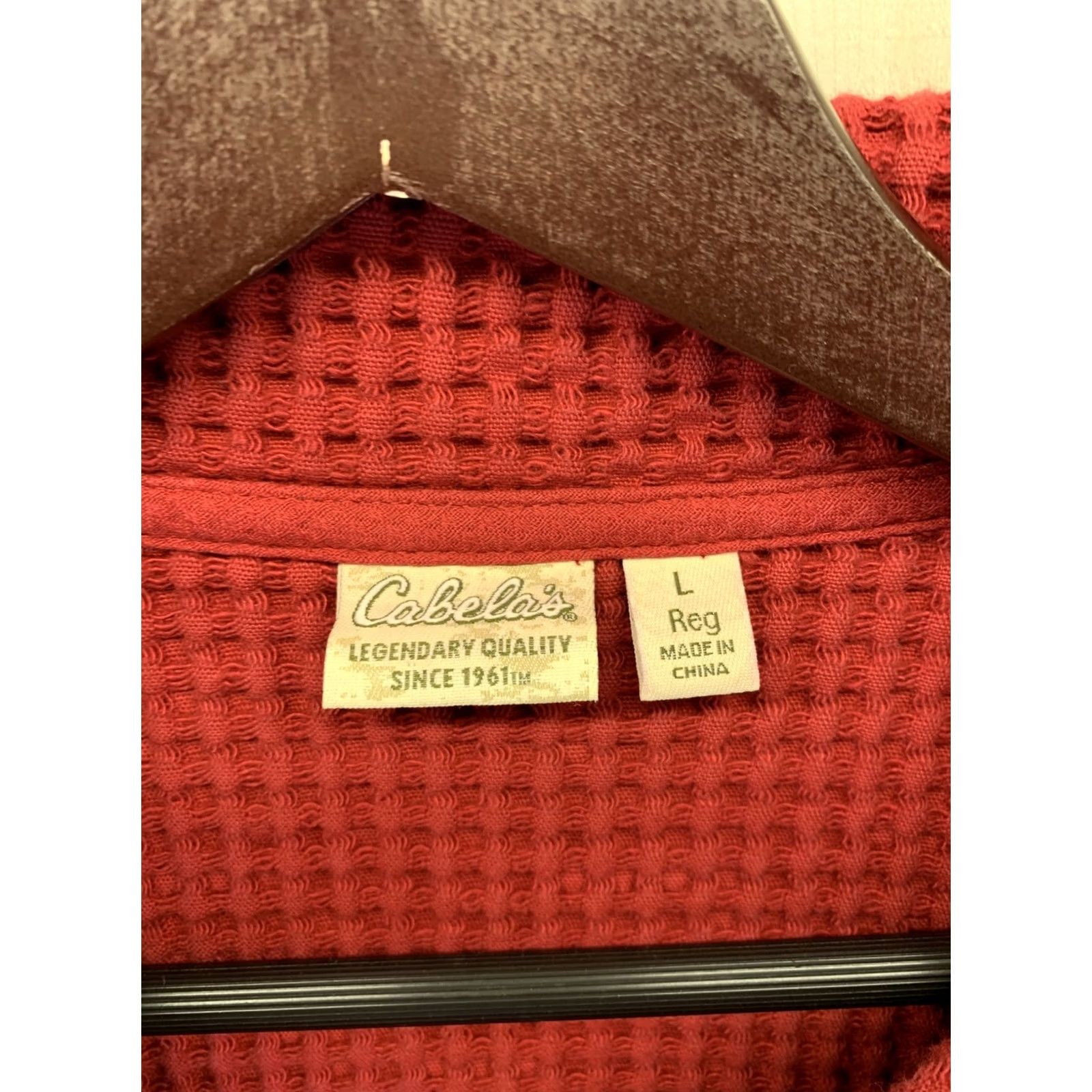 Vintage Cabela’S Weathered Red Waffle Knit Womens Jacket Sz L-5962 Size L / US 10 / IT 46 - 3 Thumbnail