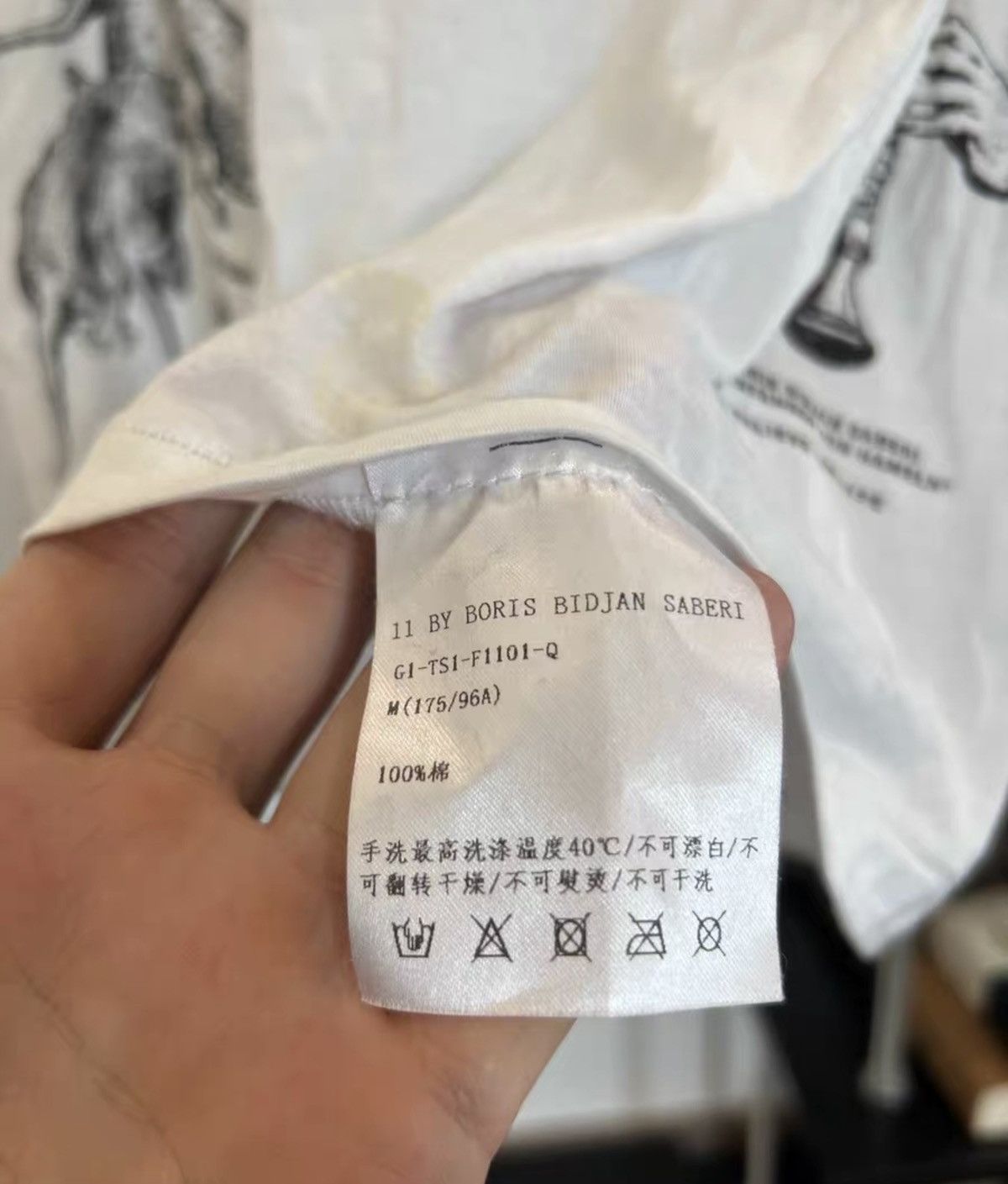 11 By Boris Bidjan Saberi 11ByBBS Slogan Print Cotton T-Shirt Size US M / EU 48-50 / 2 - 4 Thumbnail
