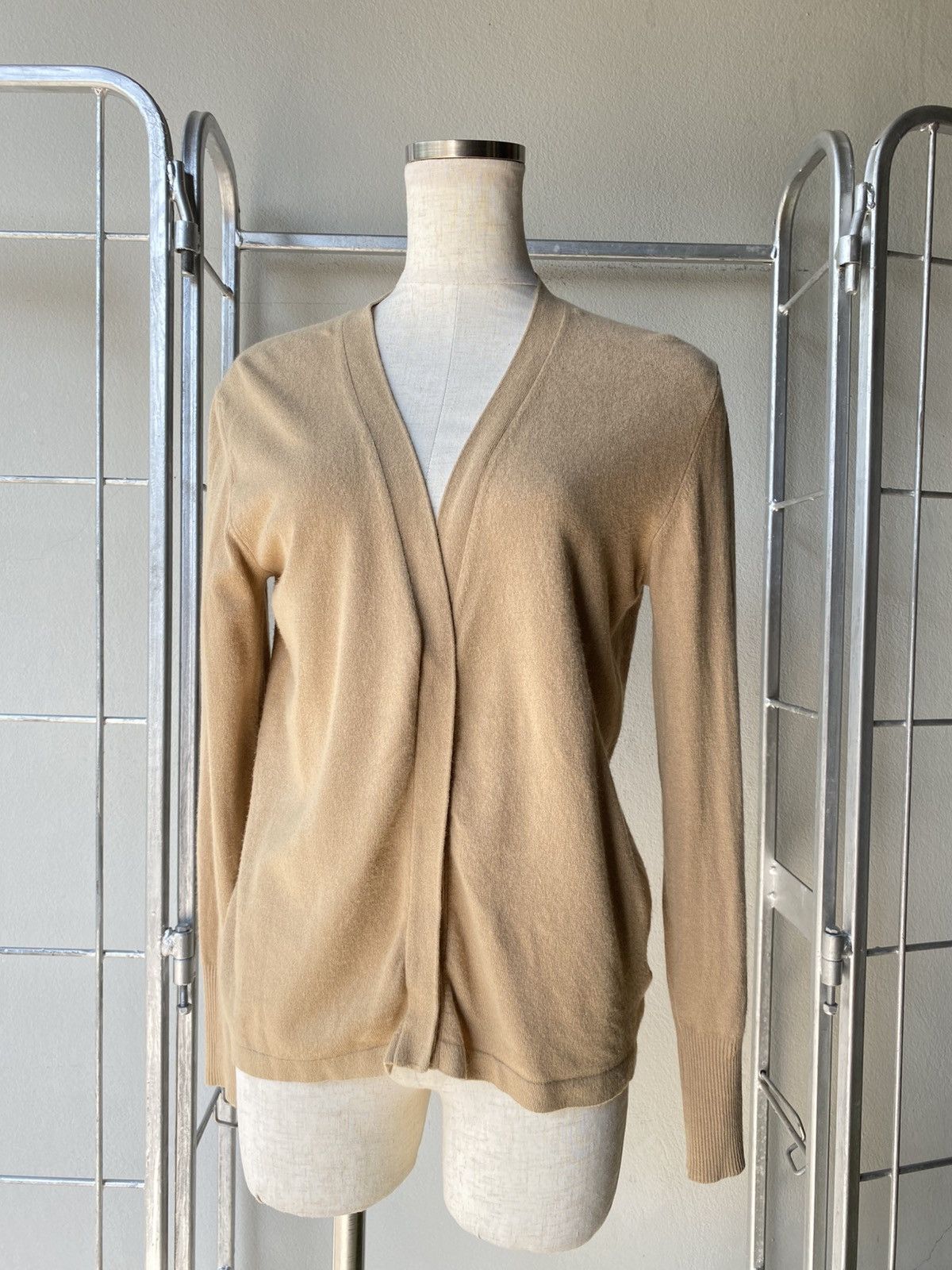 Marella MARELLA Brown Soft Knit Deep-V Cardigan Size M / US 6-8 / IT 42-44 - 7 Thumbnail