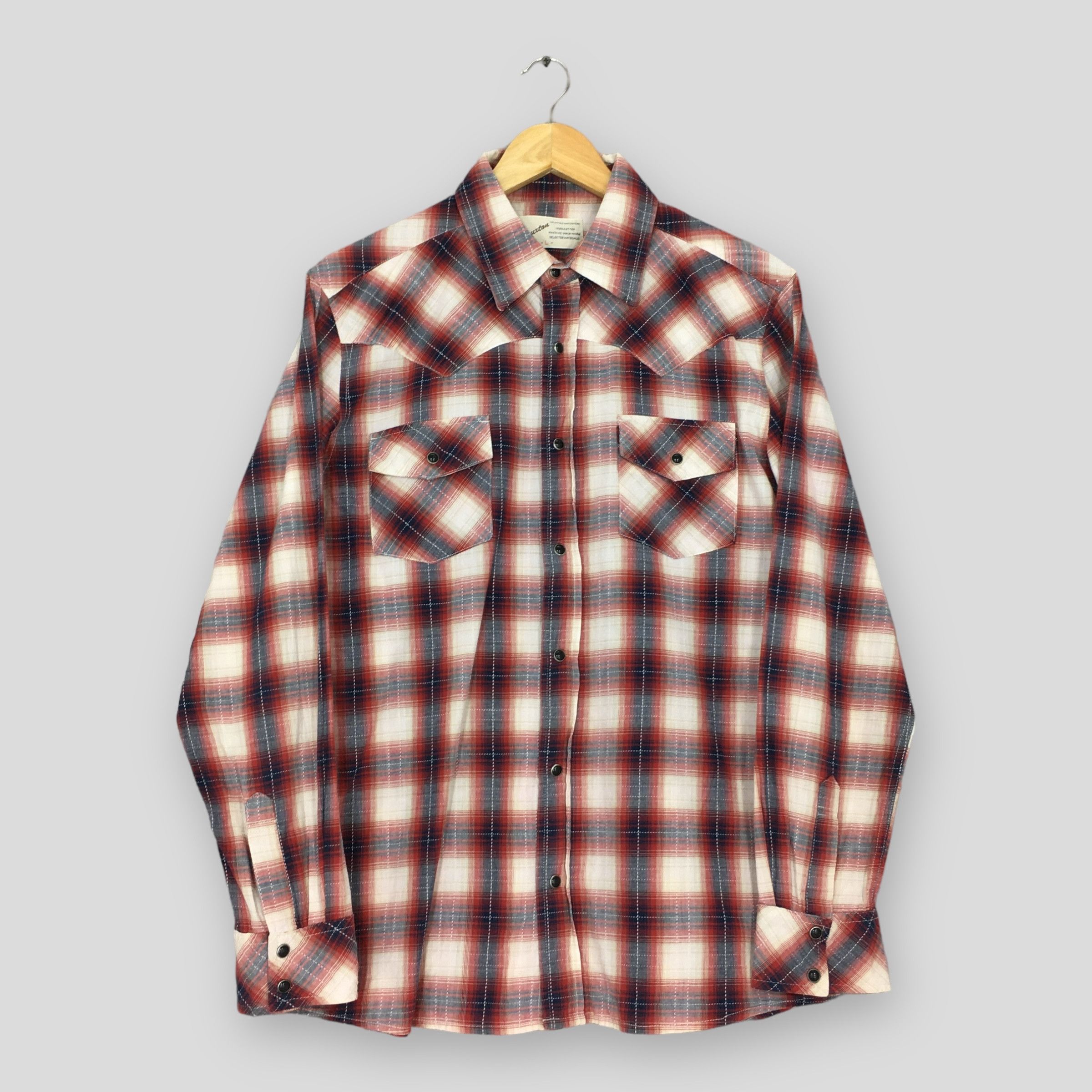 Vintage Vintage Plaid Shadow Tartan Checkered Flannel Shirt Large Size US L / EU 52-54 / 3 - 1 Thumbnail