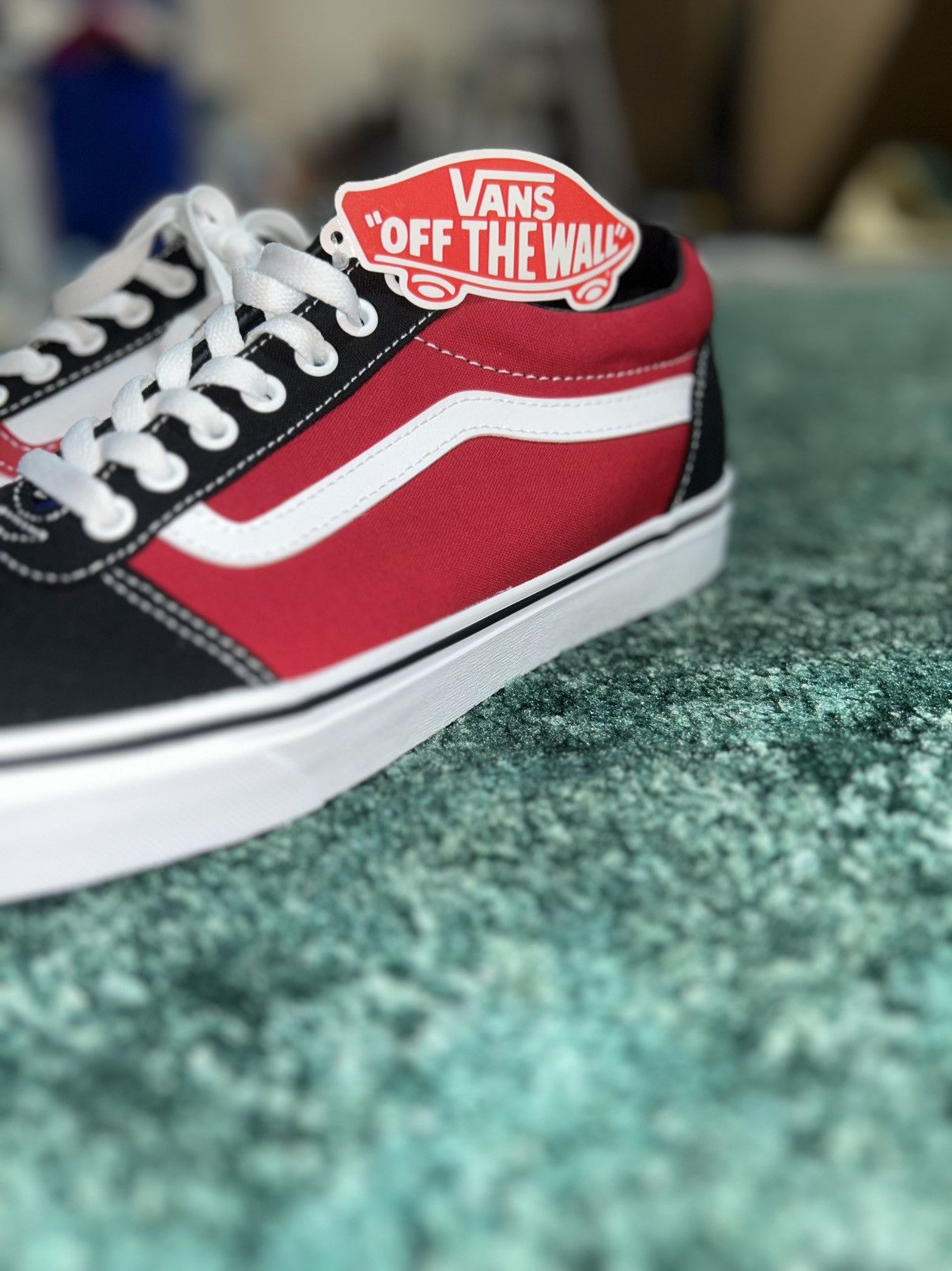 Vans Size 11 - VANS Old Skool Black+Red “Checkered”. Size US 11 / EU 44 - 3 Thumbnail