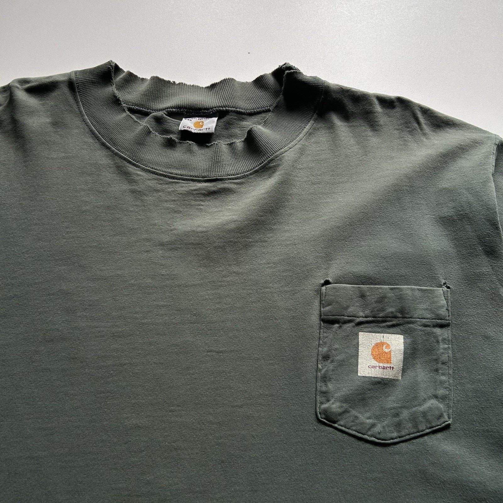 Carhartt Vintage 90s Carhartt Pocket T Shirt Longsleeve Mock Neck XXL Size US XXL / EU 58 / 5 - 3 Thumbnail