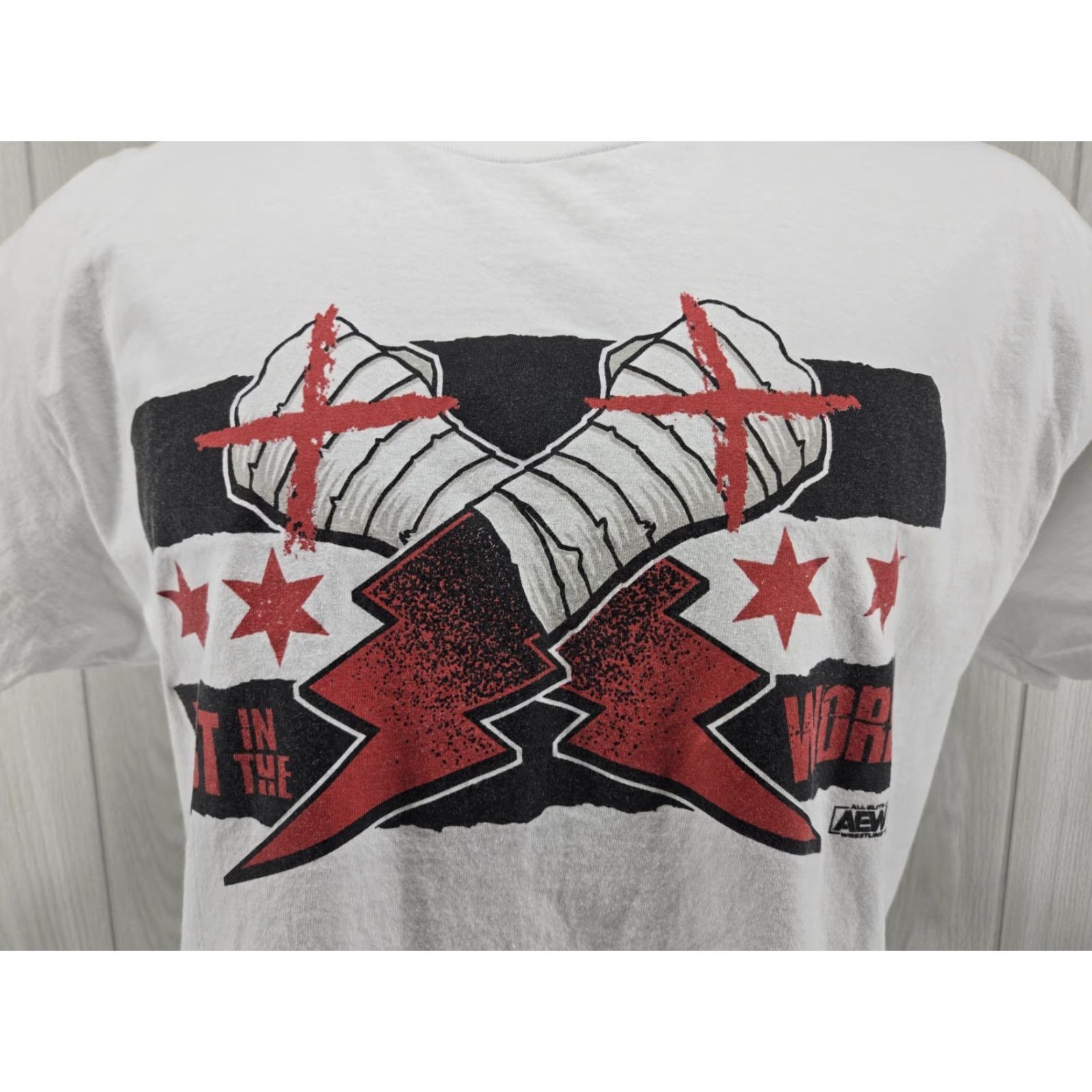 Gildan VINTAGE CM Punk AEW Men's Short Sleeve T-Shirt White 100% Cotton Crew Neck L Shirts Mens CM Punk AEW Shirt Size US L / EU 52-54 / 3 - 3 Thumbnail