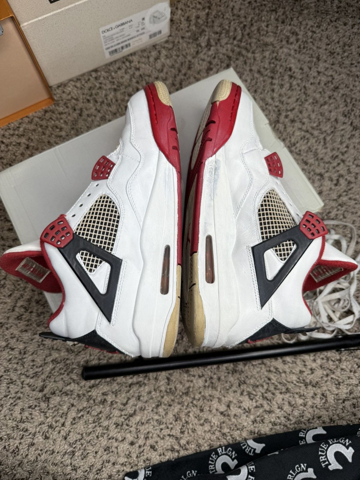 Nike 2012 Jordan Fire Red 4s Size US 10 / EU 43 - 13 Thumbnail