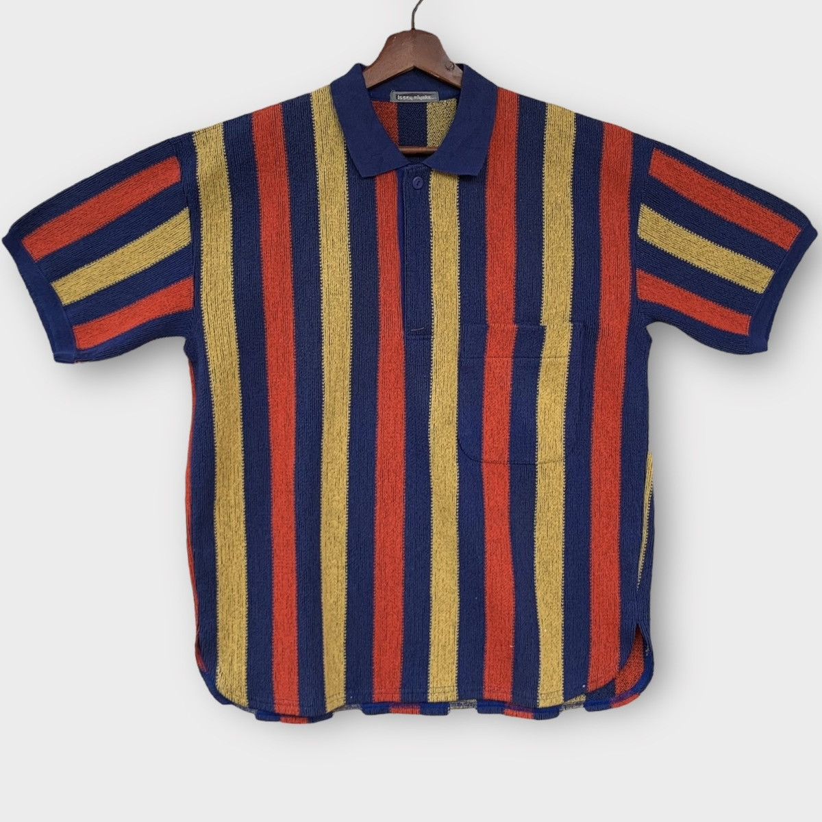 Issey Miyake Rare! Vintage 80s Stripe Issey Miyake Men Polos Knit Shirt Size US M / EU 48-50 / 2 - 2 Thumbnail