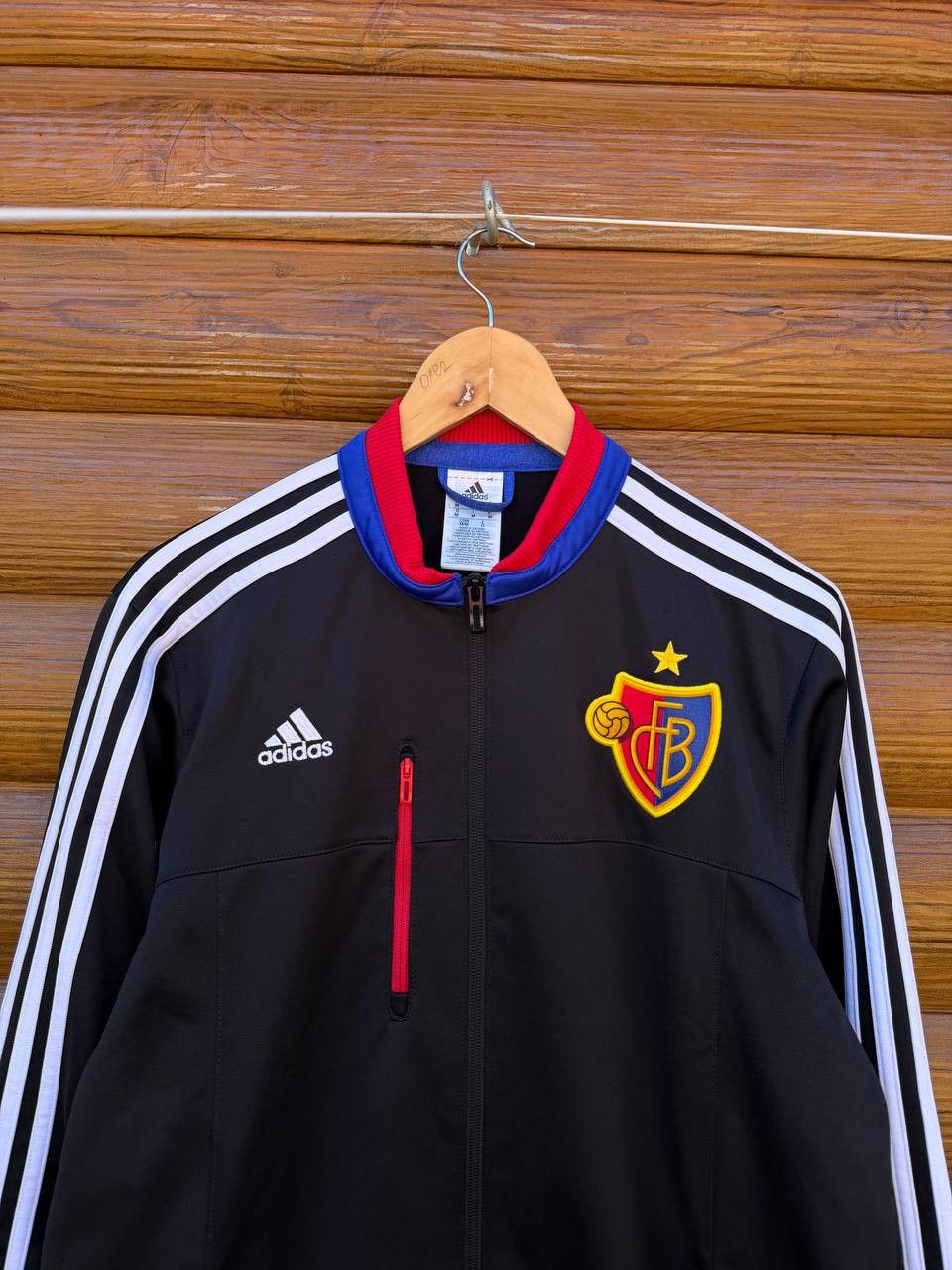Adidas FC Basel Adidas Football Soccer Jacket Track Black Size M Size US M / EU 48-50 / 2 - 2 Thumbnail