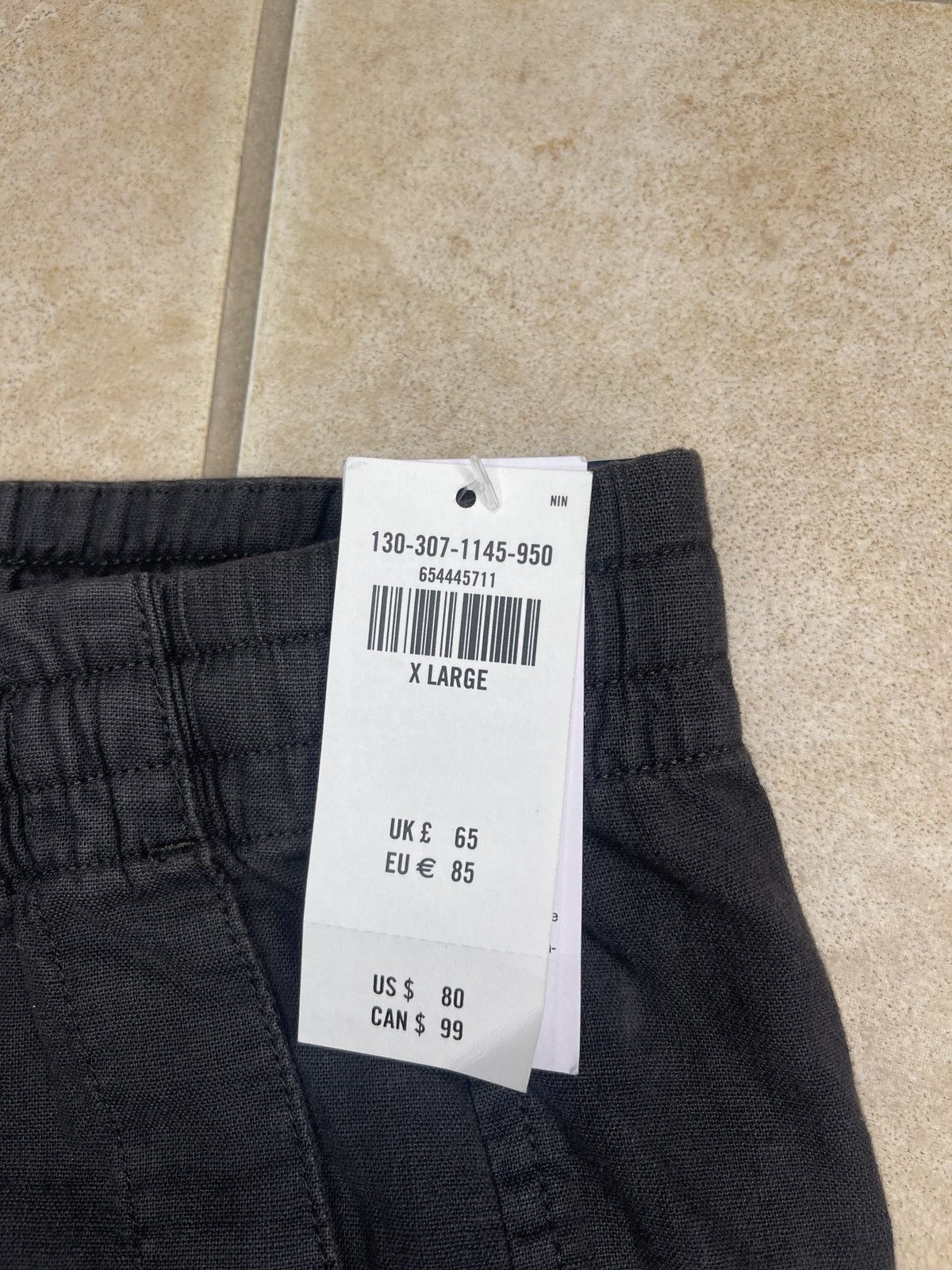Abercrombie & Fitch Abercrombie & Fitch Charcoal Linen Blend Joggers NEW w/ TAGS Size US 36 / EU 52 - 4 Thumbnail