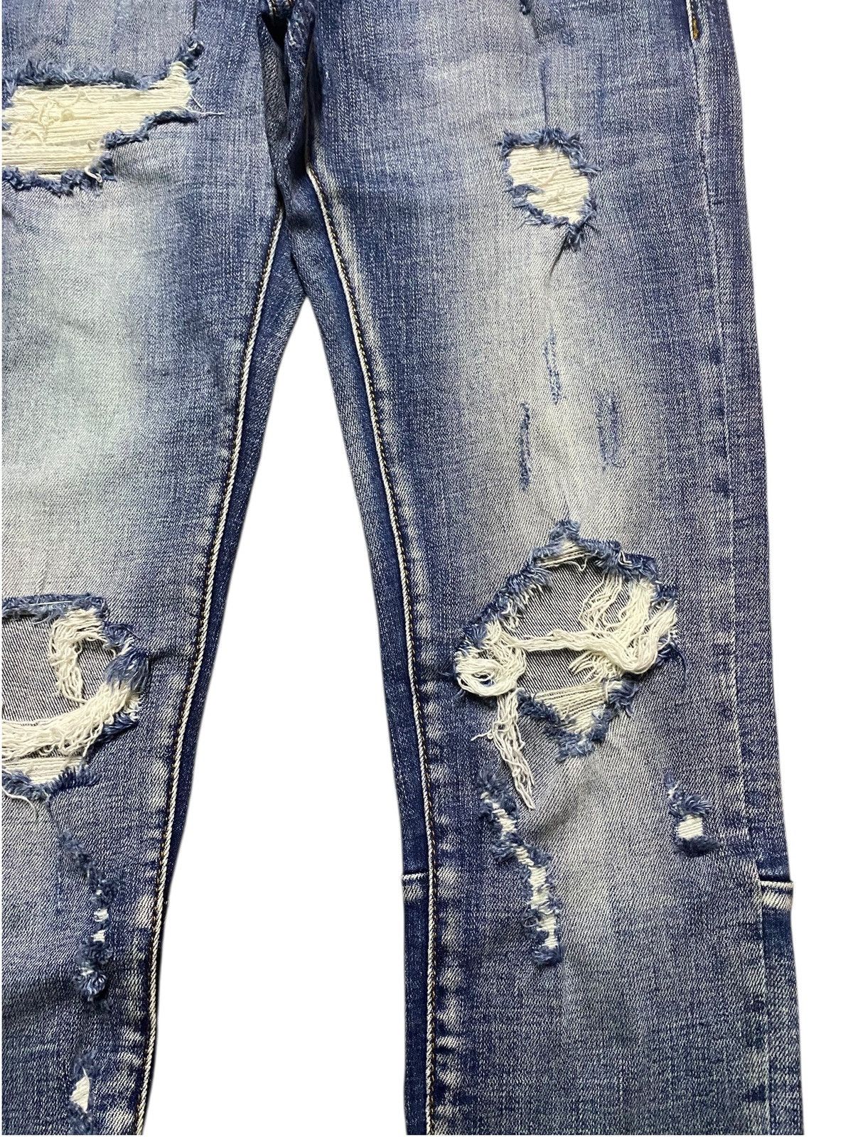 MNML Vintage Japanese Brand MNML Ripped Skinny Jeans Size US 30 / EU 46 - 8 Thumbnail