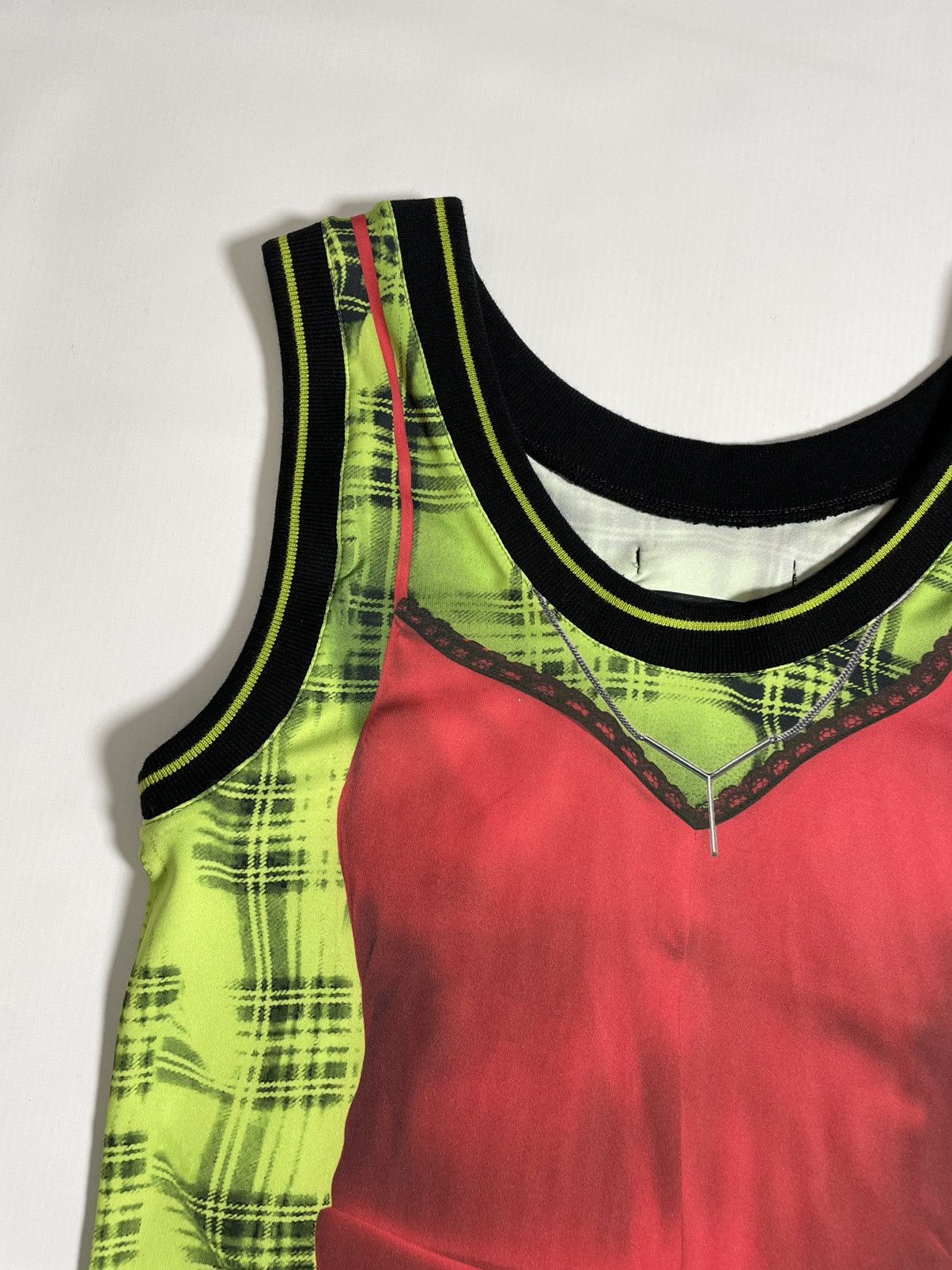 Jean Paul Gaultier × Y/Project S/S 23 Punk Check + Camisole Print Vest Top Size M / US 6-8 / IT 42-44 - 4 Thumbnail