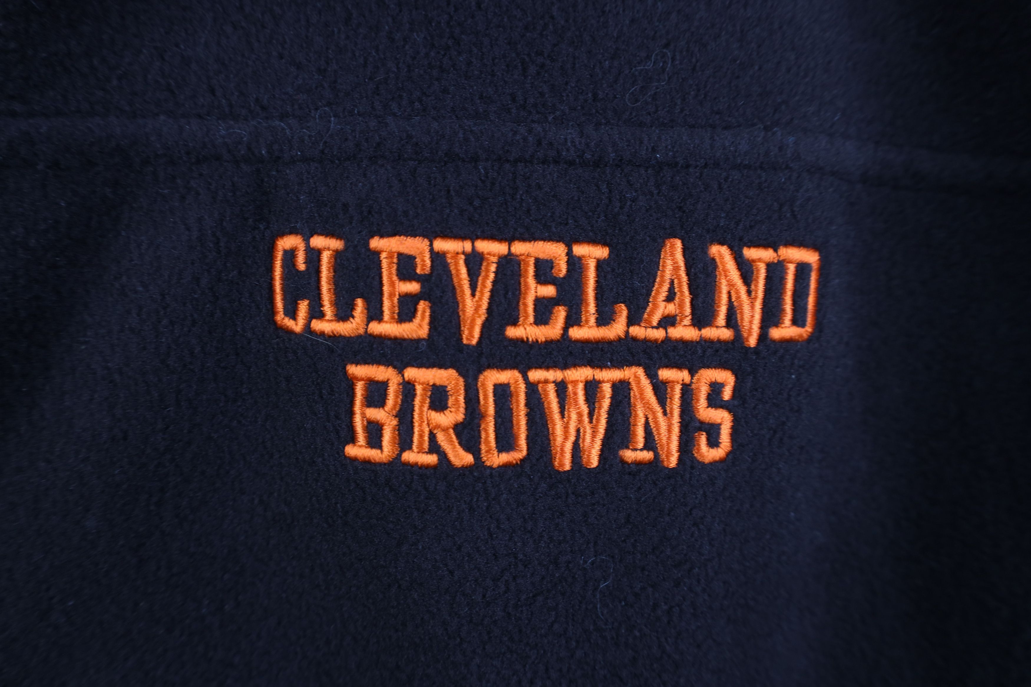 Vintage Vintage NFL Browns Football Fleece Vest Jacket Brown Size US XL / EU 56 / 4 - 4 Thumbnail