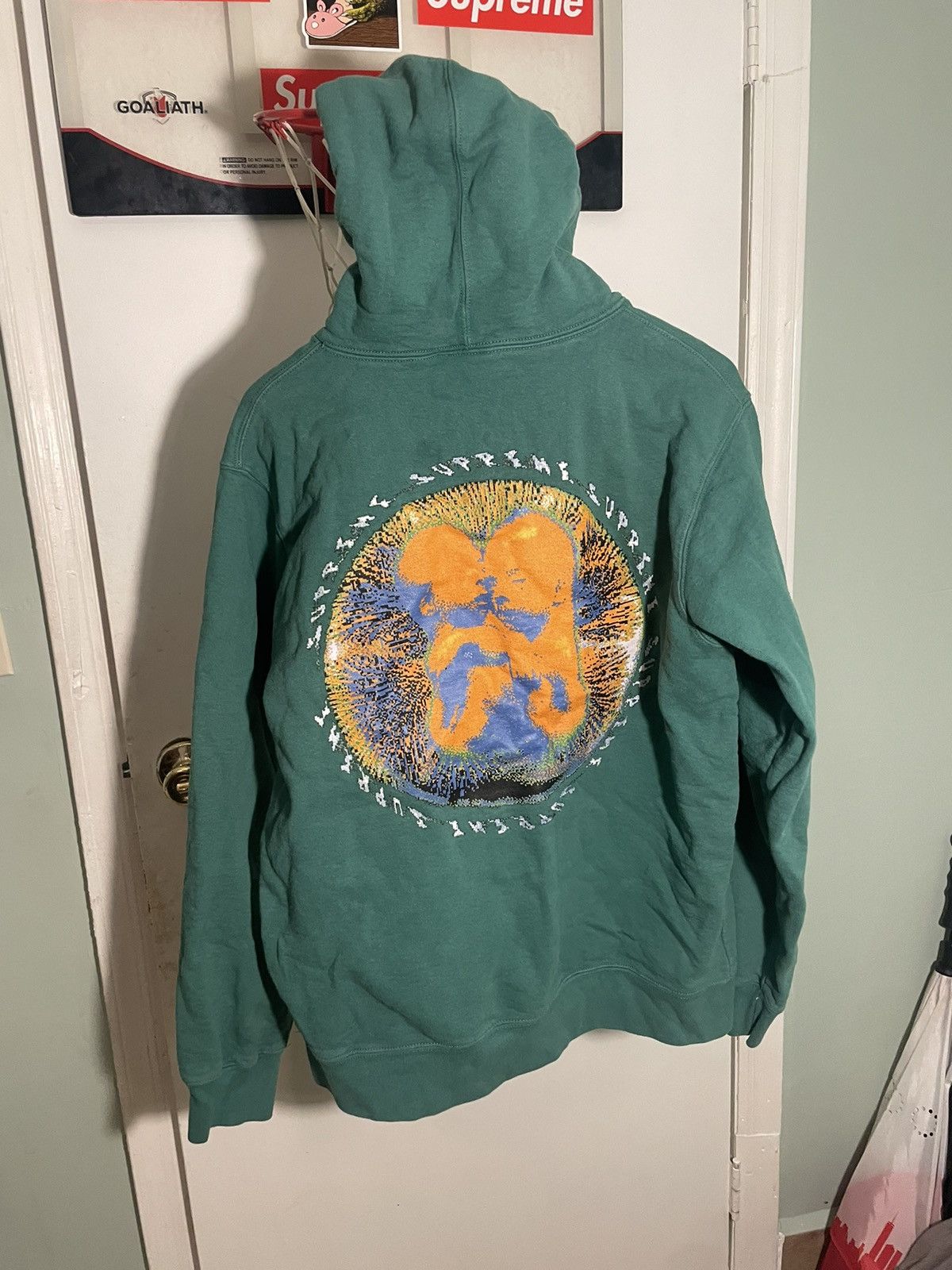 image of Supreme Fall 23’ Hoodie in Green, Men's (Size Large)