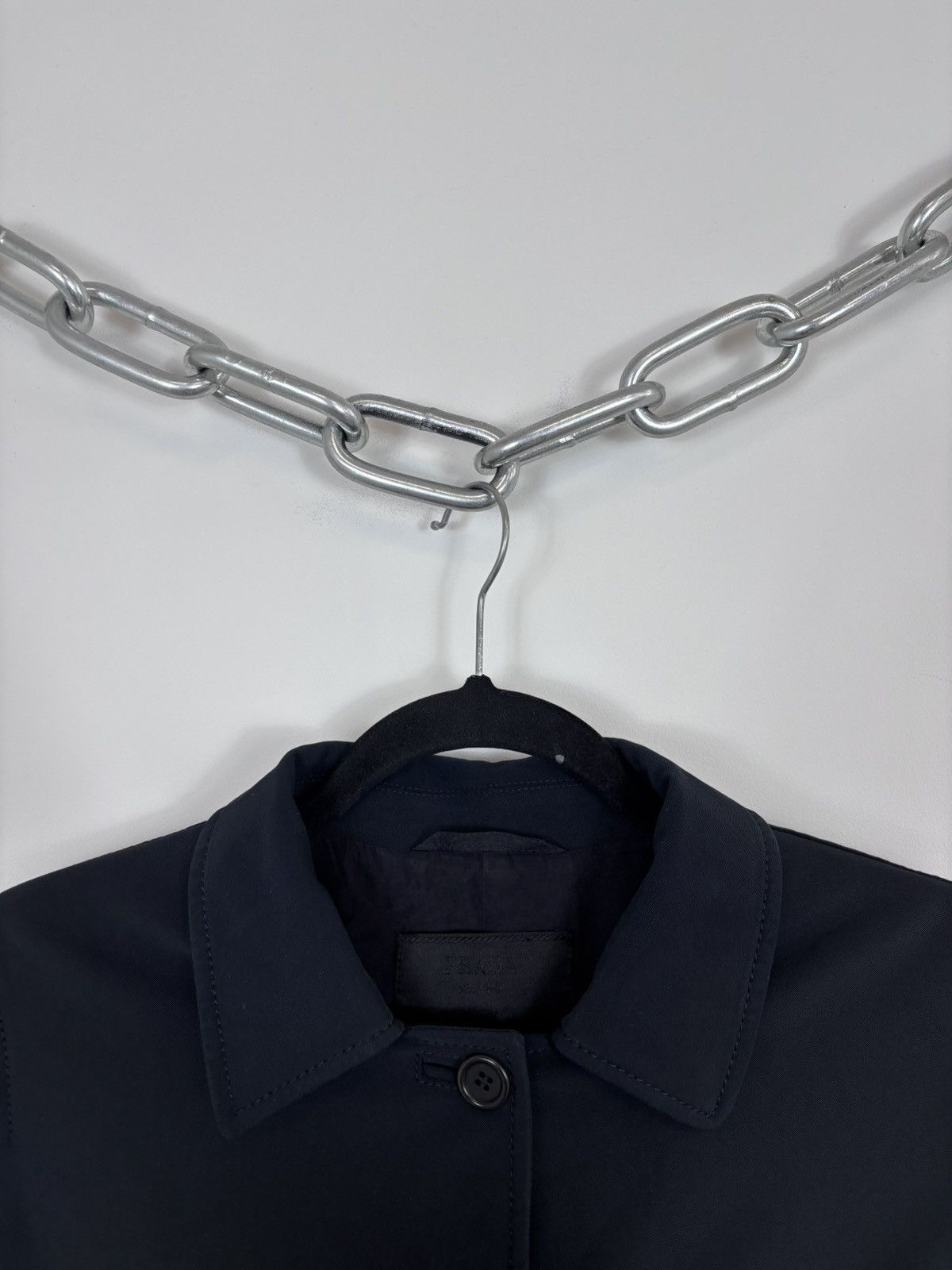 Prada Prada Men’s Navy Blue Stretch Trench Coat Chore Jacket Size US S / EU 44-46 / 1 - 4 Thumbnail