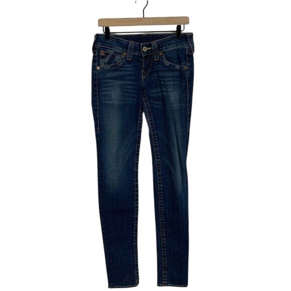 True Religion True Religion Dark Wash Skinny Denim Jeans Womens Size 27 Size 27" / US 4 / IT 40 - 1 Thumbnail