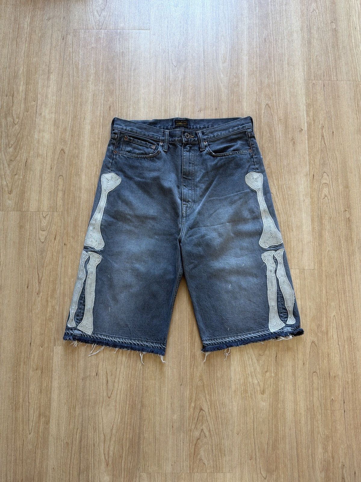 Kapital Kapital Bone Black Denim Shorts Size US 34 / EU 50 - 1 Thumbnail