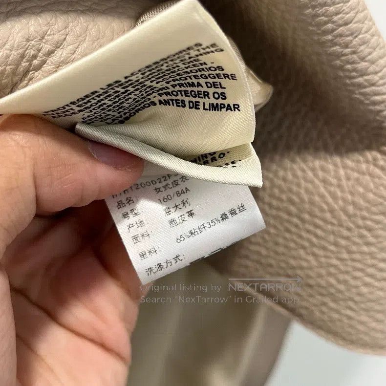 Hermes Hermes Beige full leather ladies' jacket Size XS / US 0-2 / IT 36-38 - 9 Thumbnail