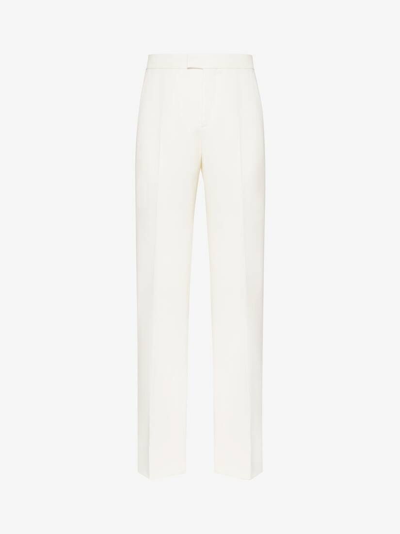 Alexander McQueen o1w1db10925 Wide Leg Trousers in White Size US 36 / EU 52 - 1 Thumbnail