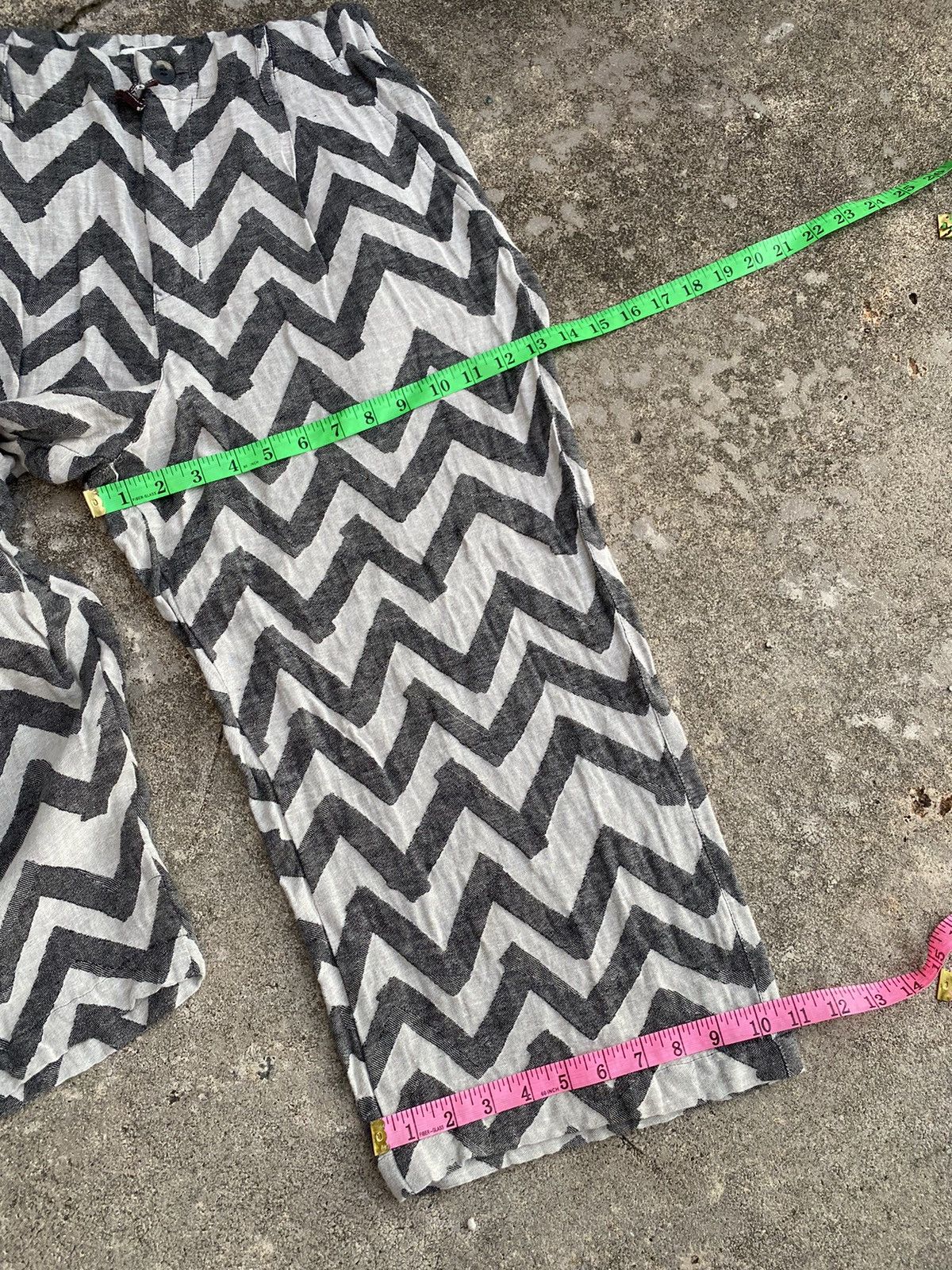 Issey Miyake × Japanese Brand × Vintage Vintage Zigzag Chevron Plantation by Issey Miyake Pants Size 29" - 9 Thumbnail