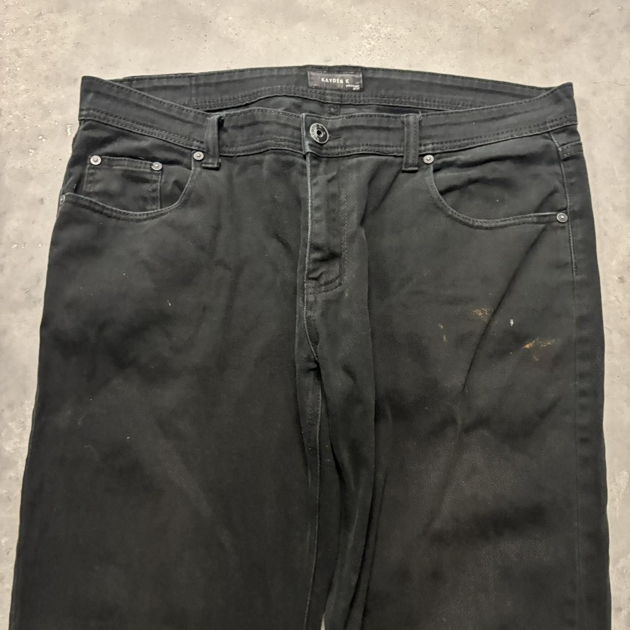 Japanese Brand × Vintage Crazy Vintage Y2K/2000s Grunge Solid Black Essential Denim Jeans! Size US 36 / EU 52 - 5 Thumbnail