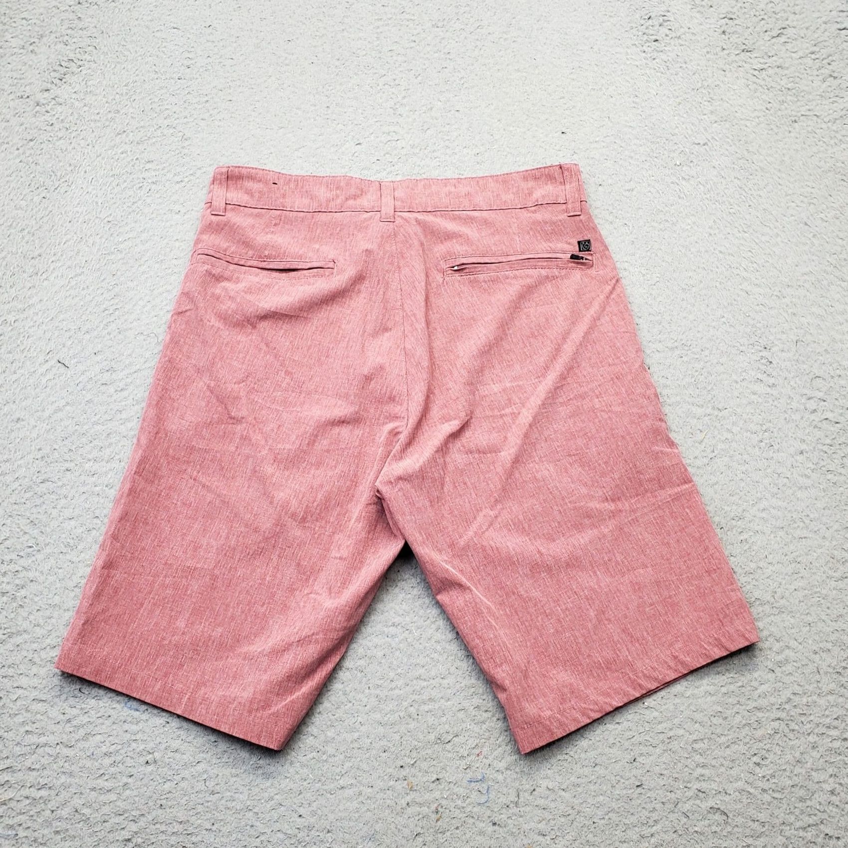 Burnside Burnside Men Size 30 Chino Shorts Red Chambray Slim Flex High Rise Version 30 Mens Shorts Size US 30 / EU 46 - 2 Thumbnail