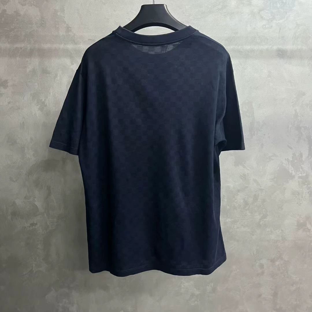 Louis Vuitton louis vuitton navy blue embroidered t-shirt Size US XXL / EU 58 / 5 - 2 Thumbnail