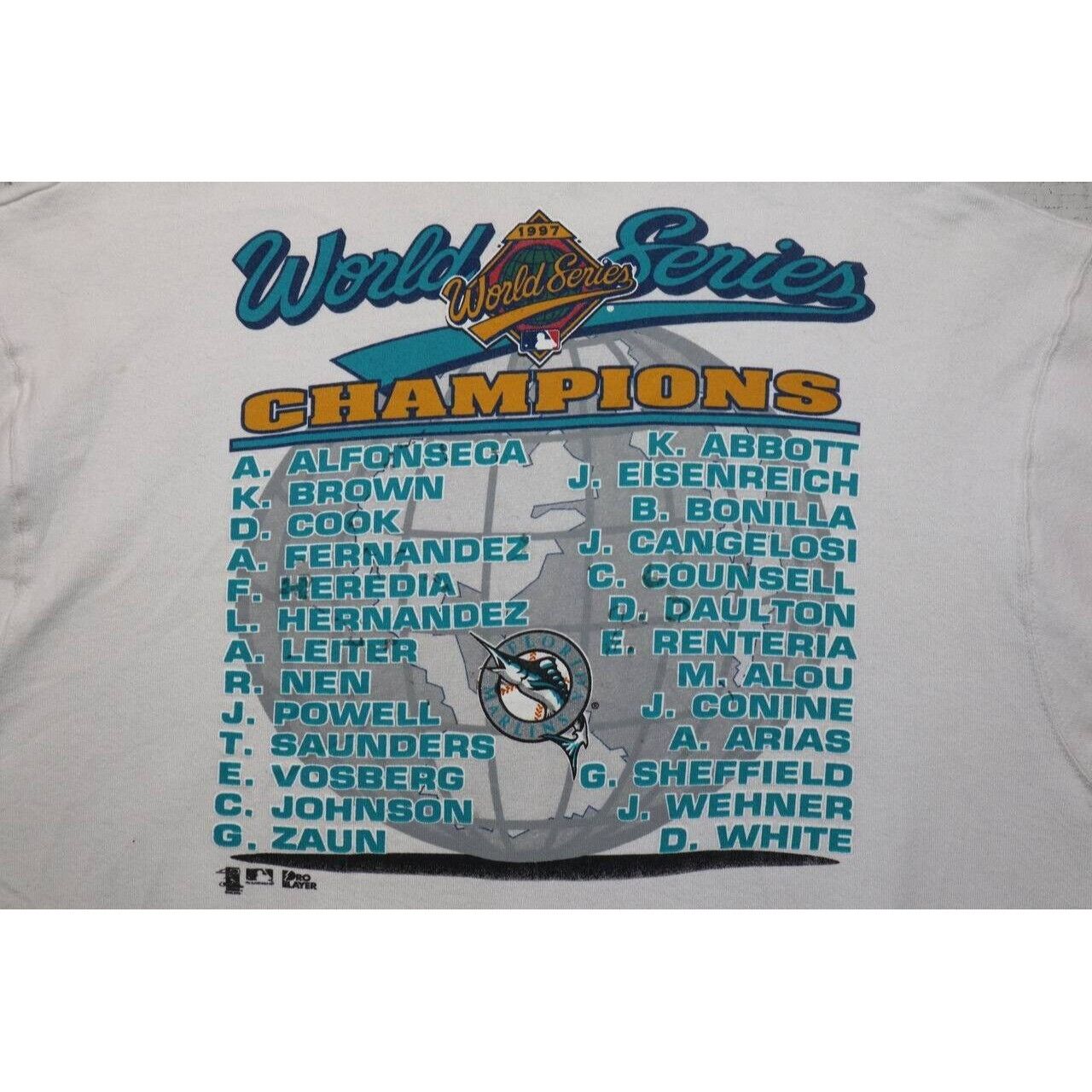 Vintage Vtg 1997 Florida Marlins Miami Champions Cartoon Sweatshirt Size US XL / EU 56 / 4 - 10 Thumbnail