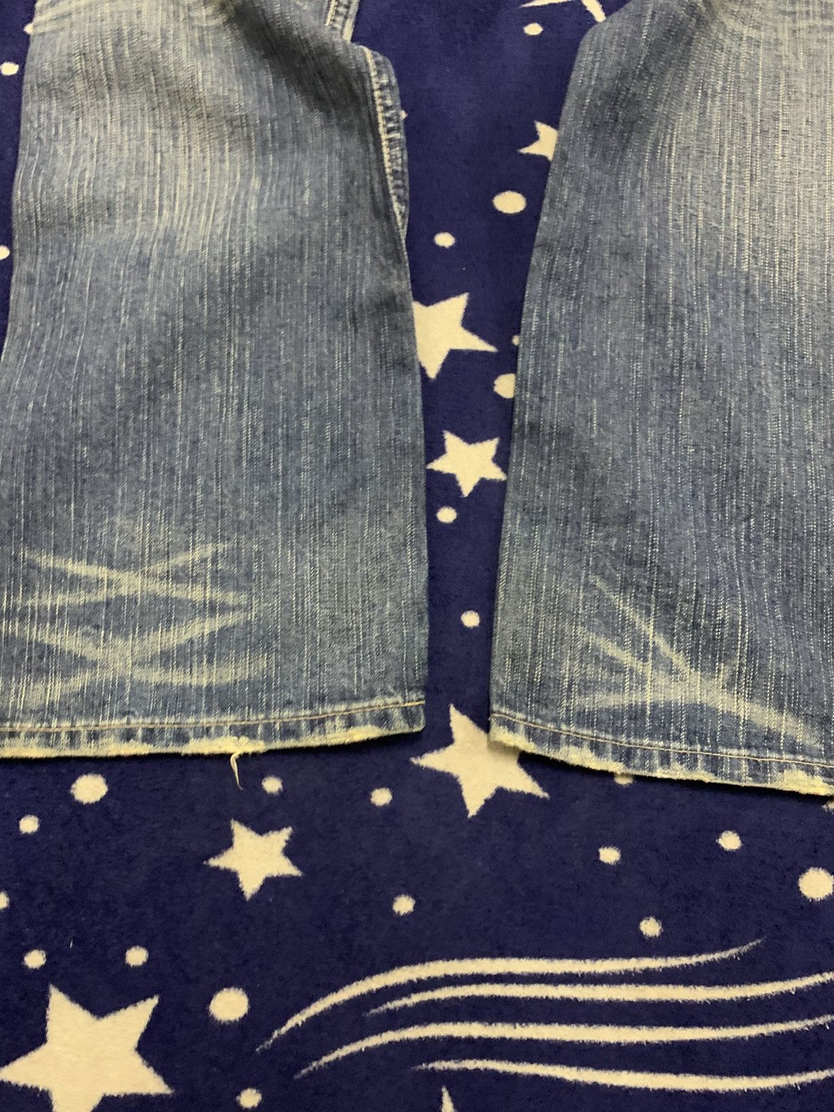 Edwin Vtg EDWIN Blue Trip 503 Distressed Painted Jeans Size US 32 / EU 48 - 20 Thumbnail