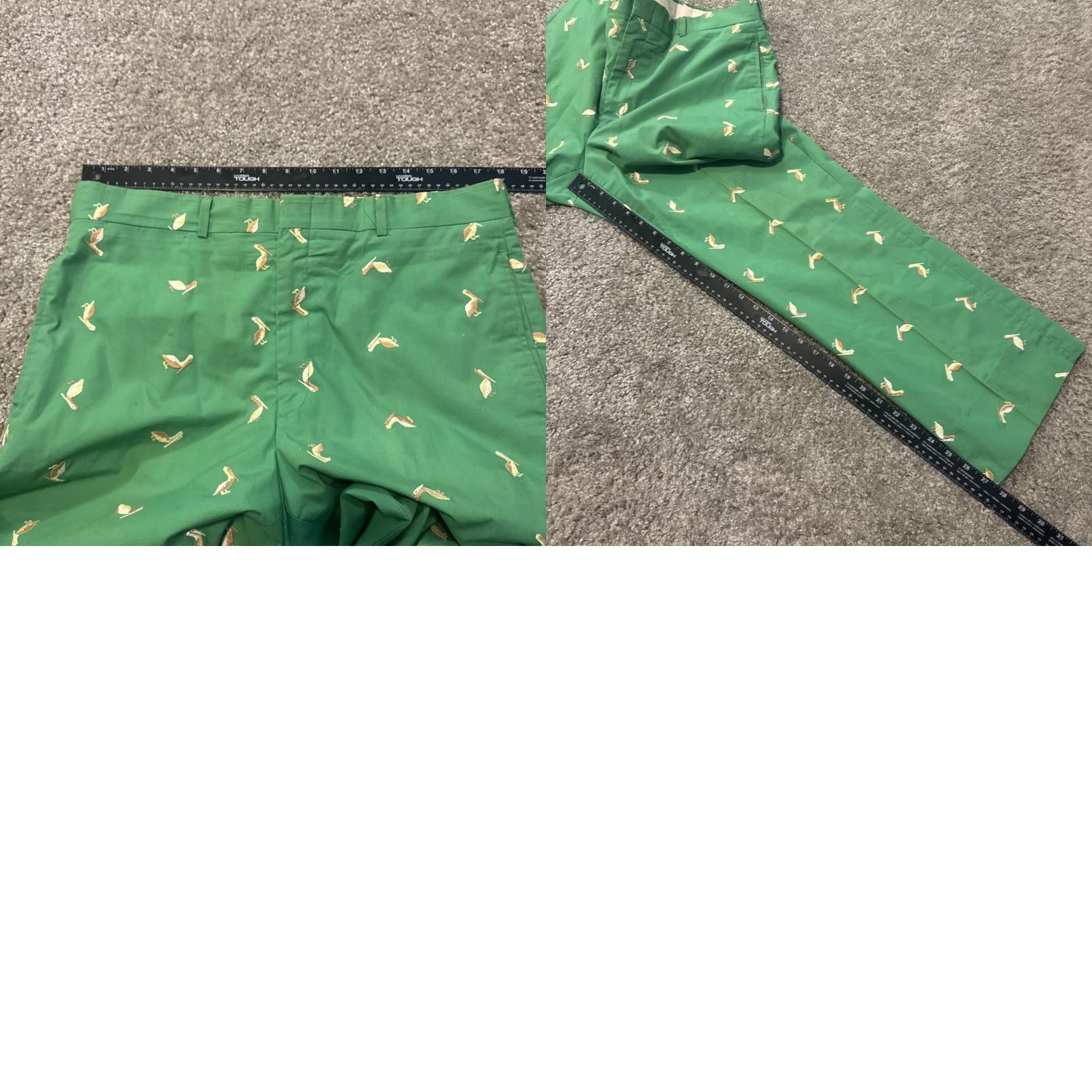 Vintage VINTAGE Allen Collins Embroidered All Over Print Green Golf Pants Mens 36 Chino 28 Inseam Size US 36 / EU 52 - 8 Thumbnail