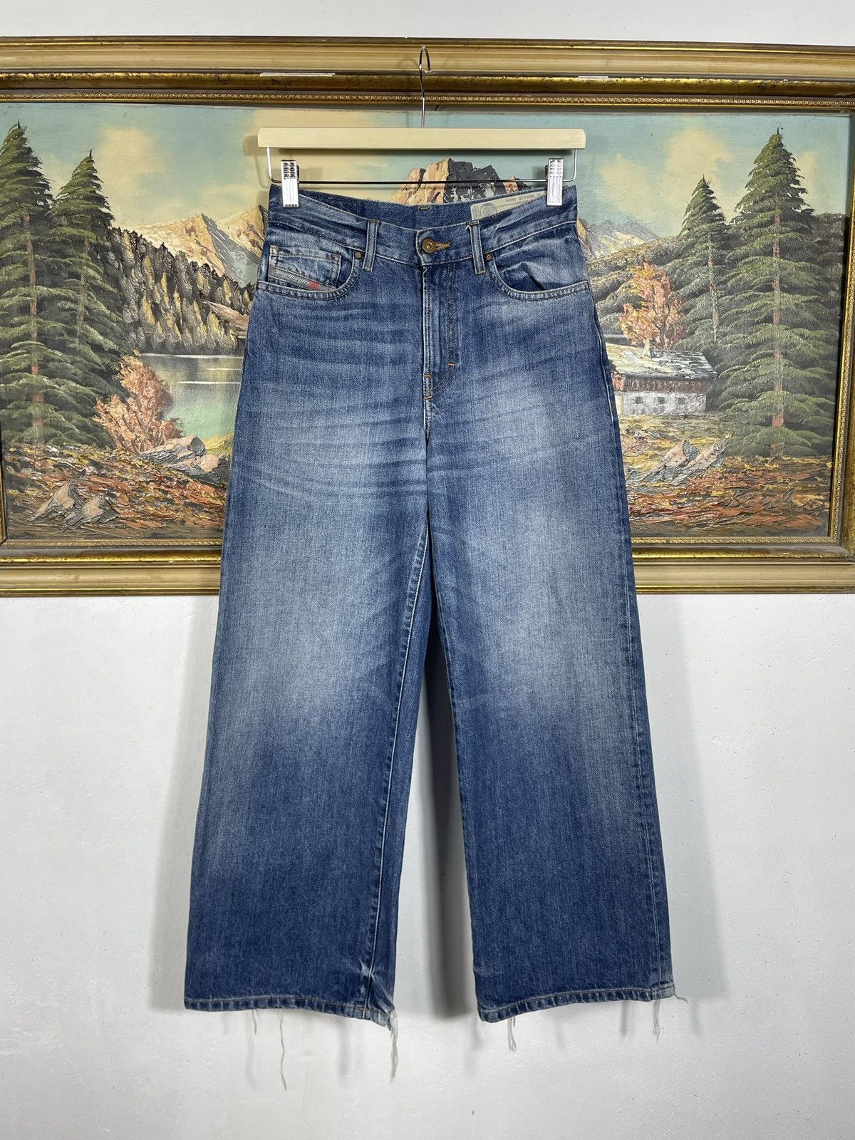 Diesel × Vintage Diesel Vintage Wide Leg Baggy Denim Jeans Pants Trousers Y2k Size 25" / US 0 / IT 36 - 1 Thumbnail